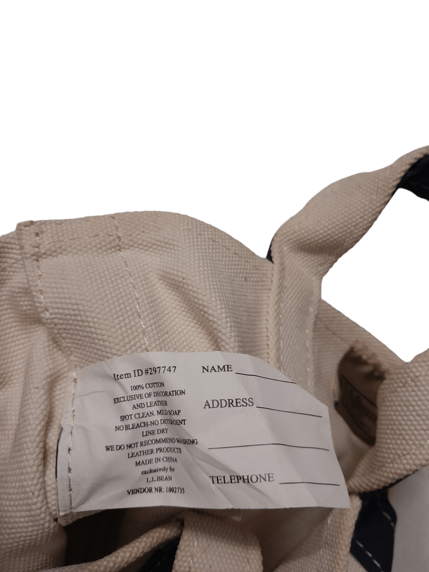 L.L. Bean L.L Bean Deck Bag Heavy Duty Tote (E498A) Size ONE SIZE - 5 Thumbnail