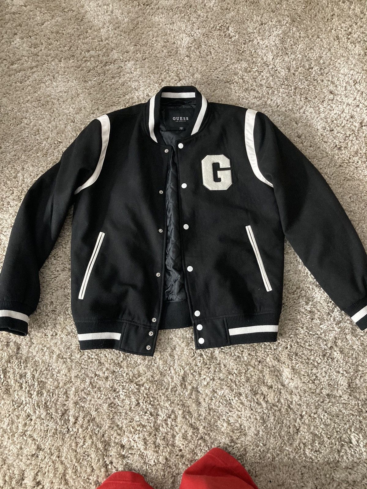Guess × Vintage Guess Bomber Jacket Embroided Vintage Style “G” Size US XL / EU 56 / 4 - 2 Thumbnail