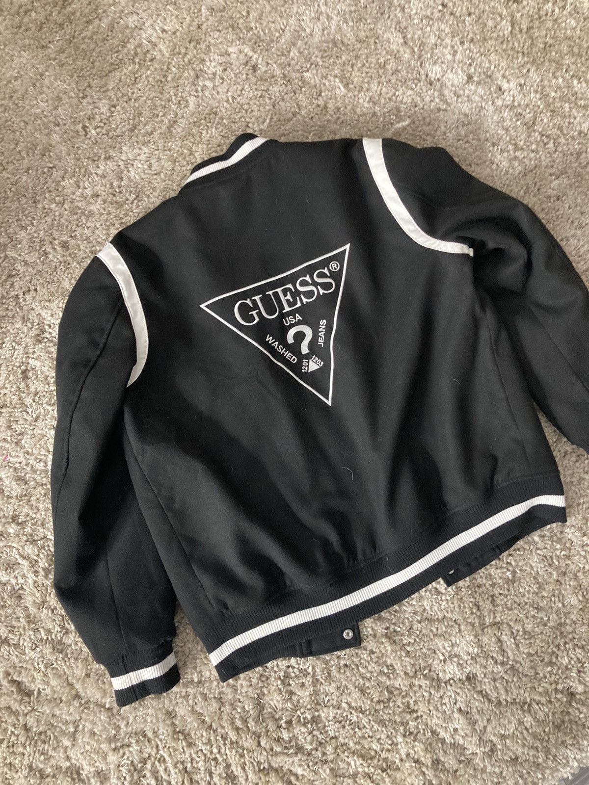 Guess × Vintage Guess Bomber Jacket Embroided Vintage Style “G” Size US XL / EU 56 / 4 - 5 Thumbnail