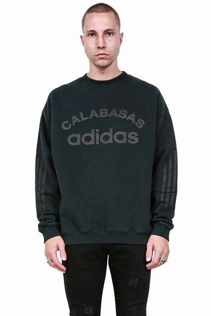 Adidas YEEZY SEASON 5 Calabasas Adidas Rib Side Crew Sweatshirt - Ink |  Grailed