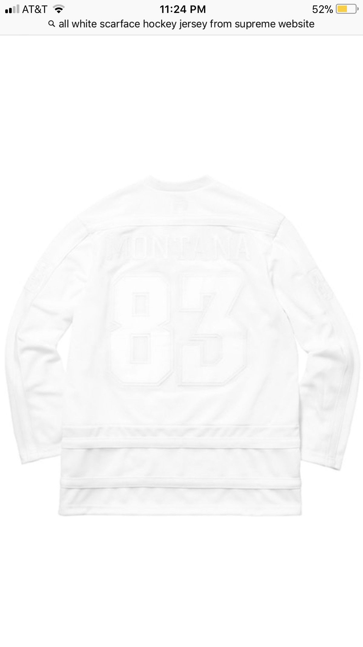 Sneakers Supreme Scarface Hockey Jersey White Supreme X Ccm All