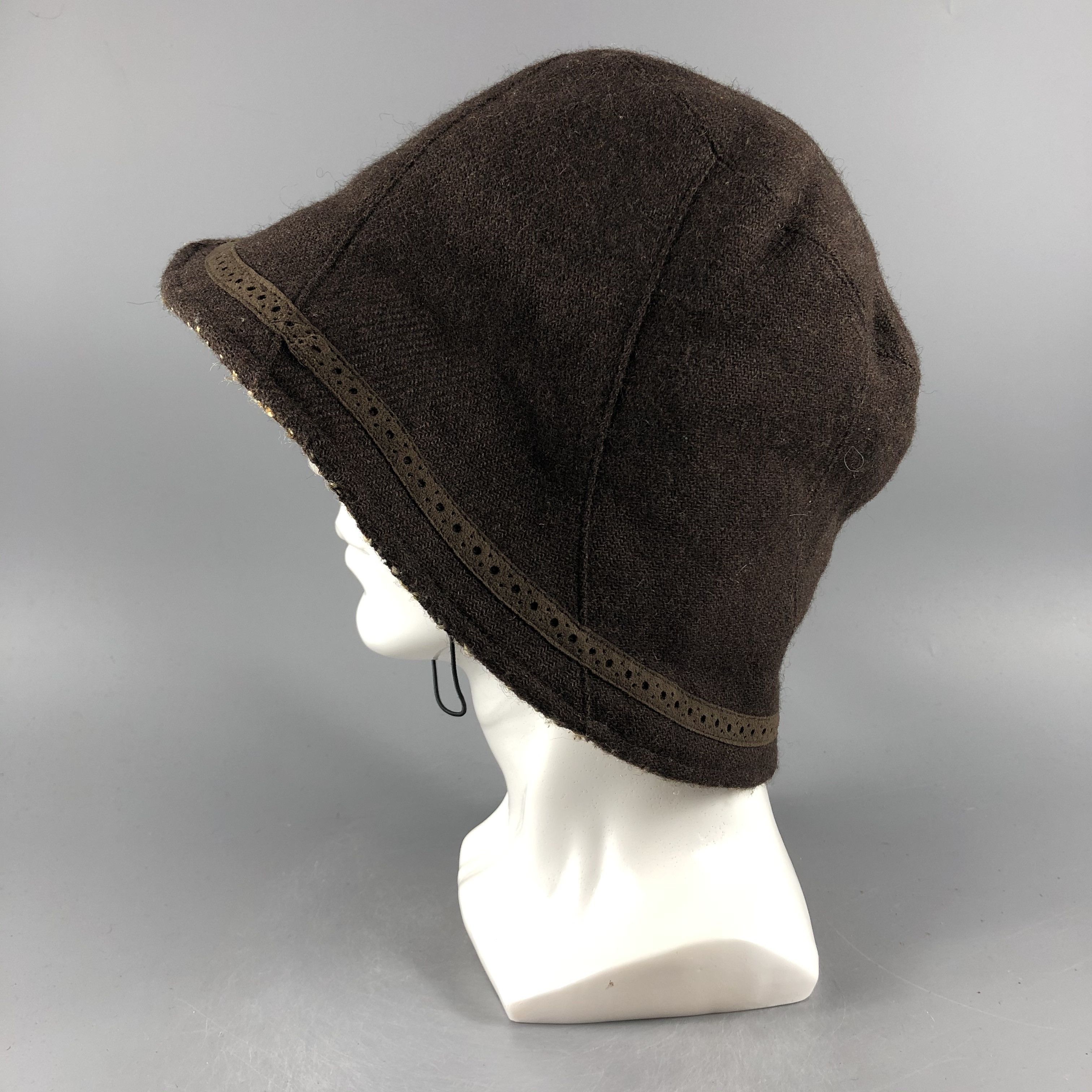 Balenciaga × Vintage Womens Balenciaga Brown Hats -D692 Size ONE SIZE - 2 Thumbnail