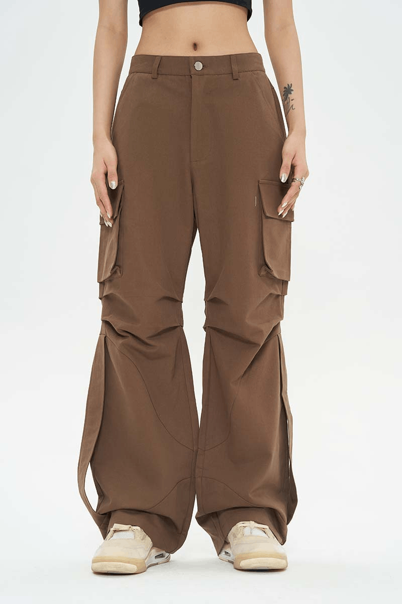 Japanese Brand Brown Cargo Pants Size 28" / US 6 / IT 42 - 1 Thumbnail