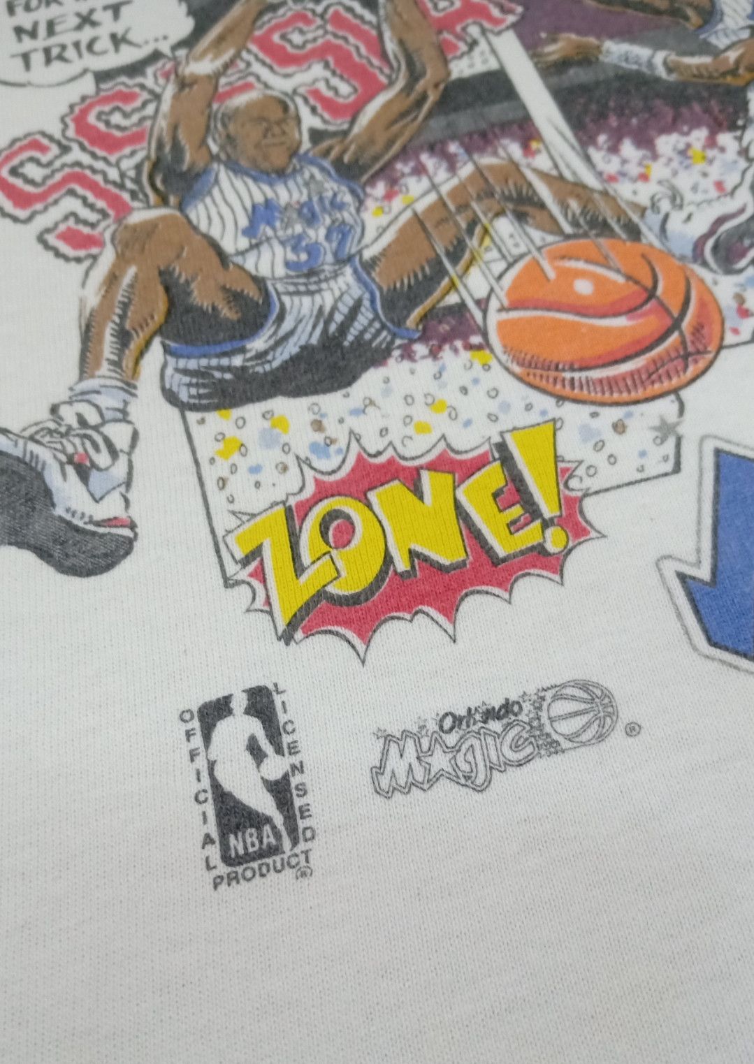 NBA × Salem Sportswear × Vintage Vintage 90s Shaquille O'Neal "Unreal" Orlando Magic T-shirt Size US XS / EU 42 / 0 - 8 Thumbnail