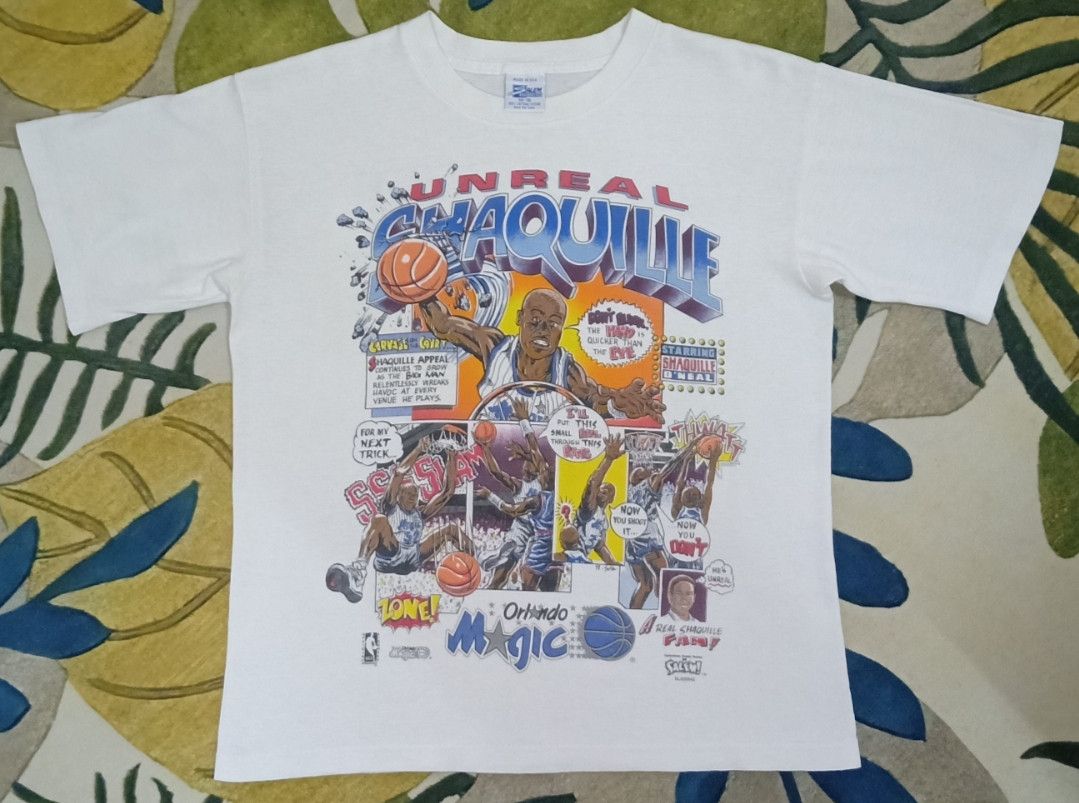 NBA × Salem Sportswear × Vintage Vintage 90s Shaquille O'Neal "Unreal" Orlando Magic T-shirt Size US XS / EU 42 / 0 - 3 Thumbnail