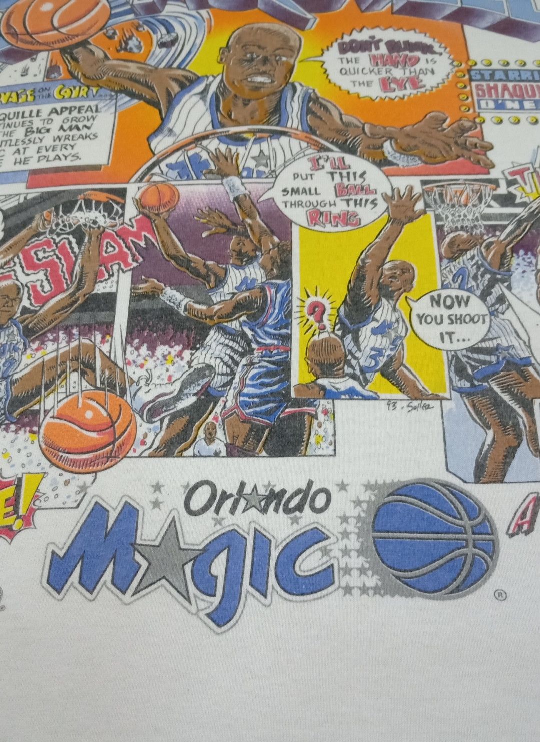 NBA × Salem Sportswear × Vintage Vintage 90s Shaquille O'Neal "Unreal" Orlando Magic T-shirt Size US XS / EU 42 / 0 - 9 Thumbnail