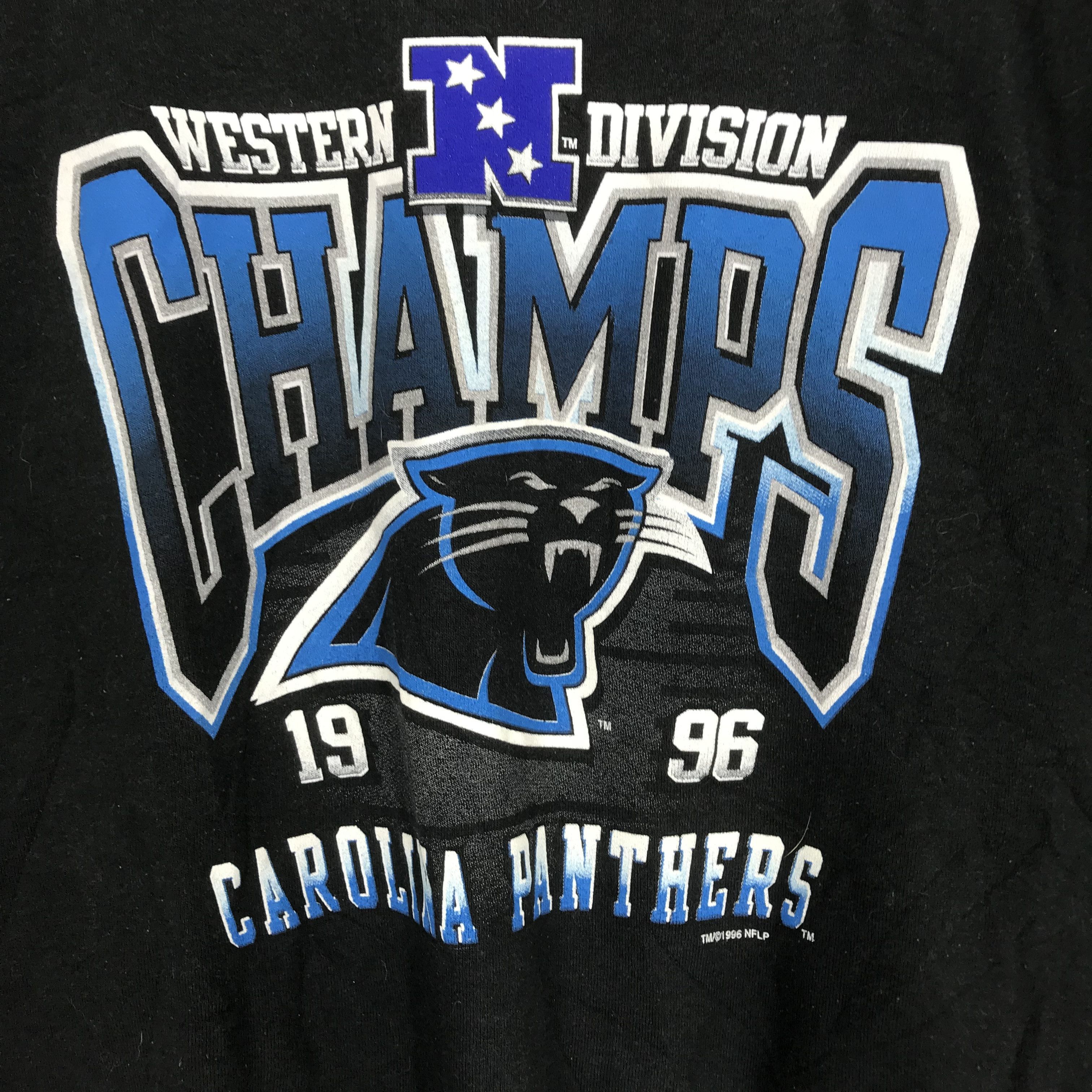 NFL Vintage 90's Carolina Panthers Sportswear NFL Big Logo Size US XXL / EU 58 / 5 - 5 Thumbnail