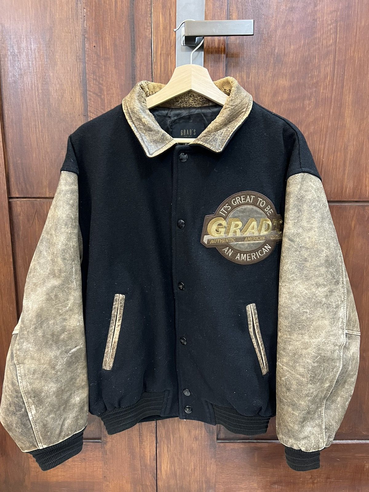 Vintage Vintage Grad’s Man Big Logo Varsity Jacket Size US L / EU 52-54 / 3 - 2 Thumbnail