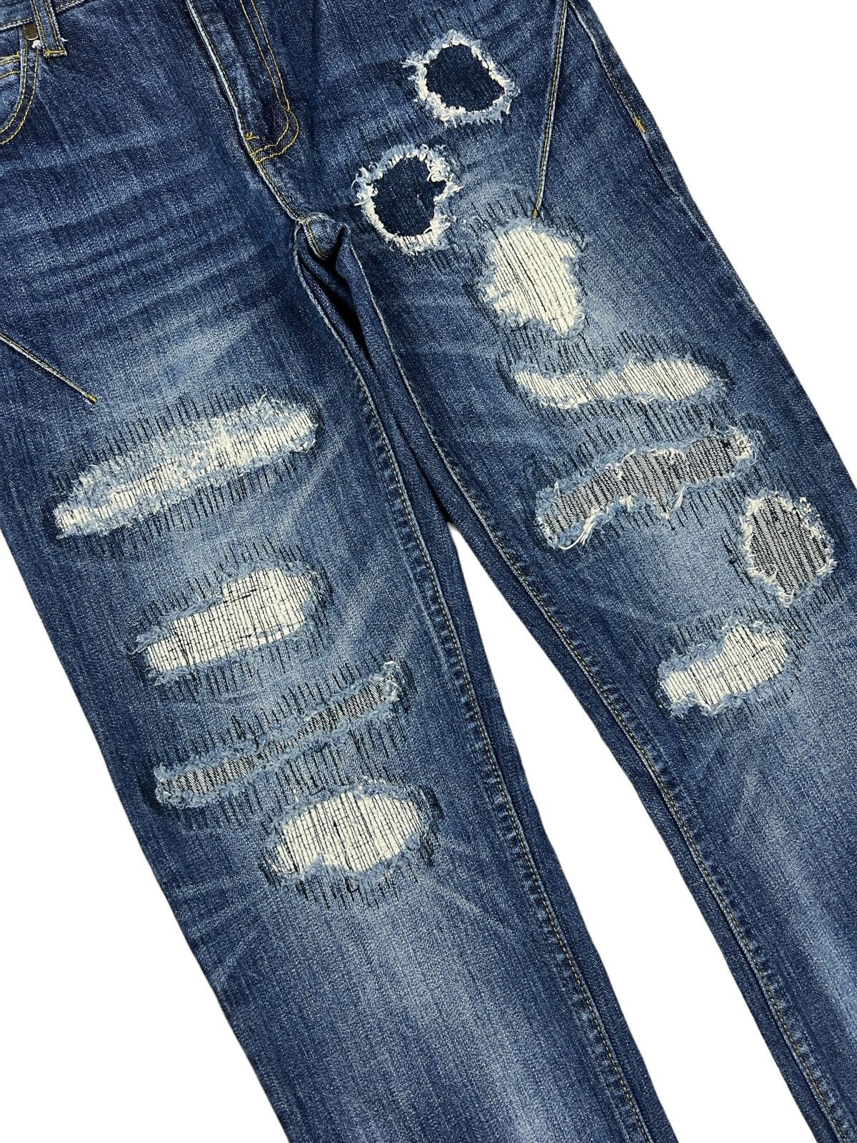 Number (N)ine Number (N)ine x Nano Universe Distress Denim Size US 32 / EU 48 - 4 Thumbnail