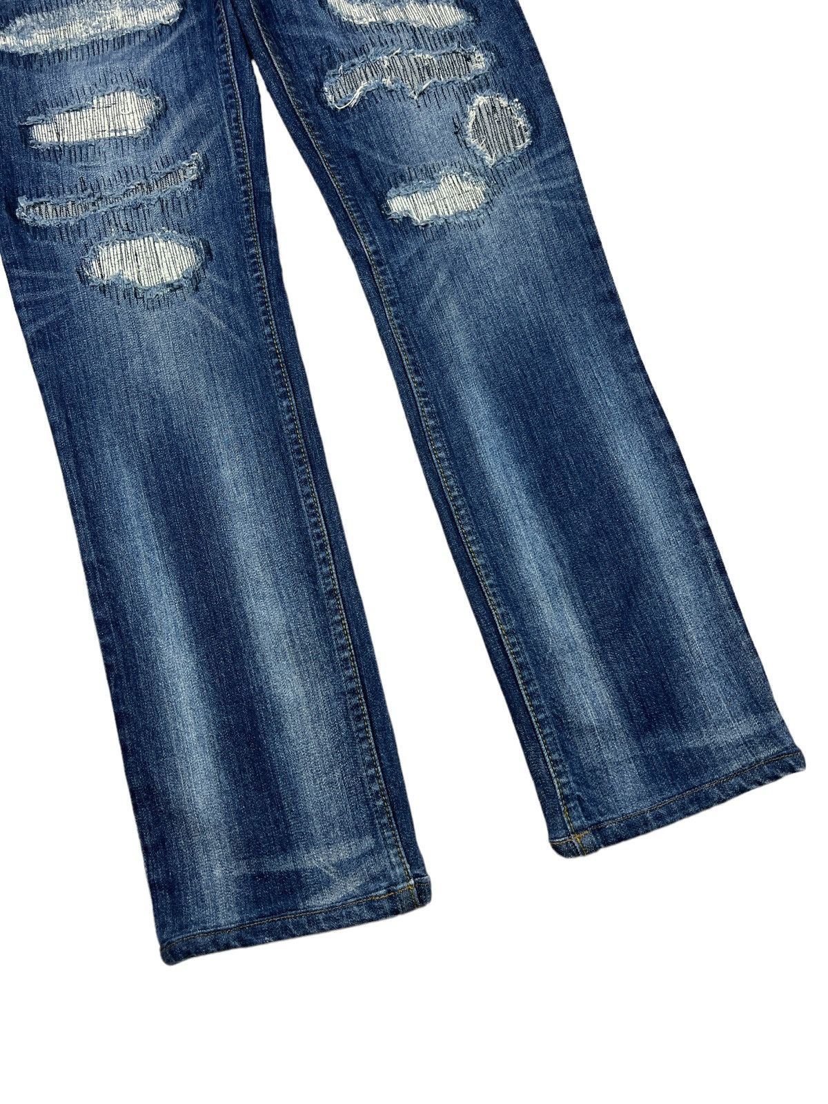 Number (N)ine Number (N)ine x Nano Universe Distress Denim Size US 32 / EU 48 - 3 Thumbnail