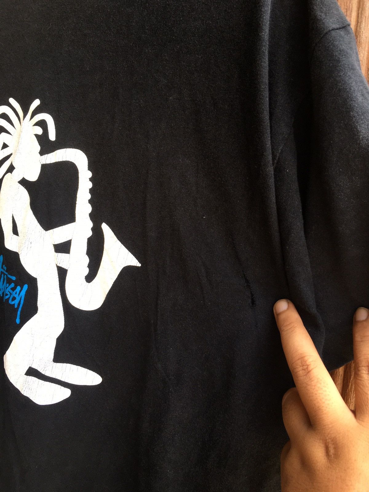 Stussy Rare vintage 90s STUSSY playing music distressed design Size US L / EU 52-54 / 3 - 3 Thumbnail