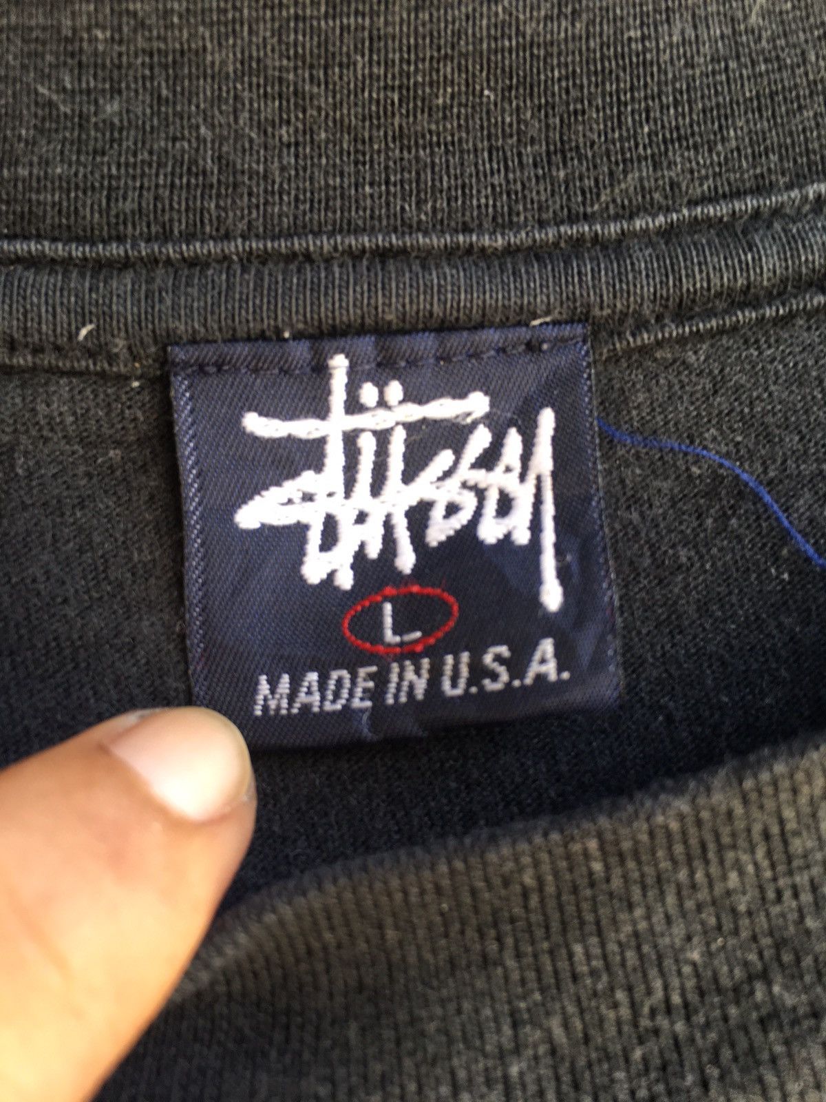 Stussy Rare vintage 90s STUSSY playing music distressed design Size US L / EU 52-54 / 3 - 5 Thumbnail