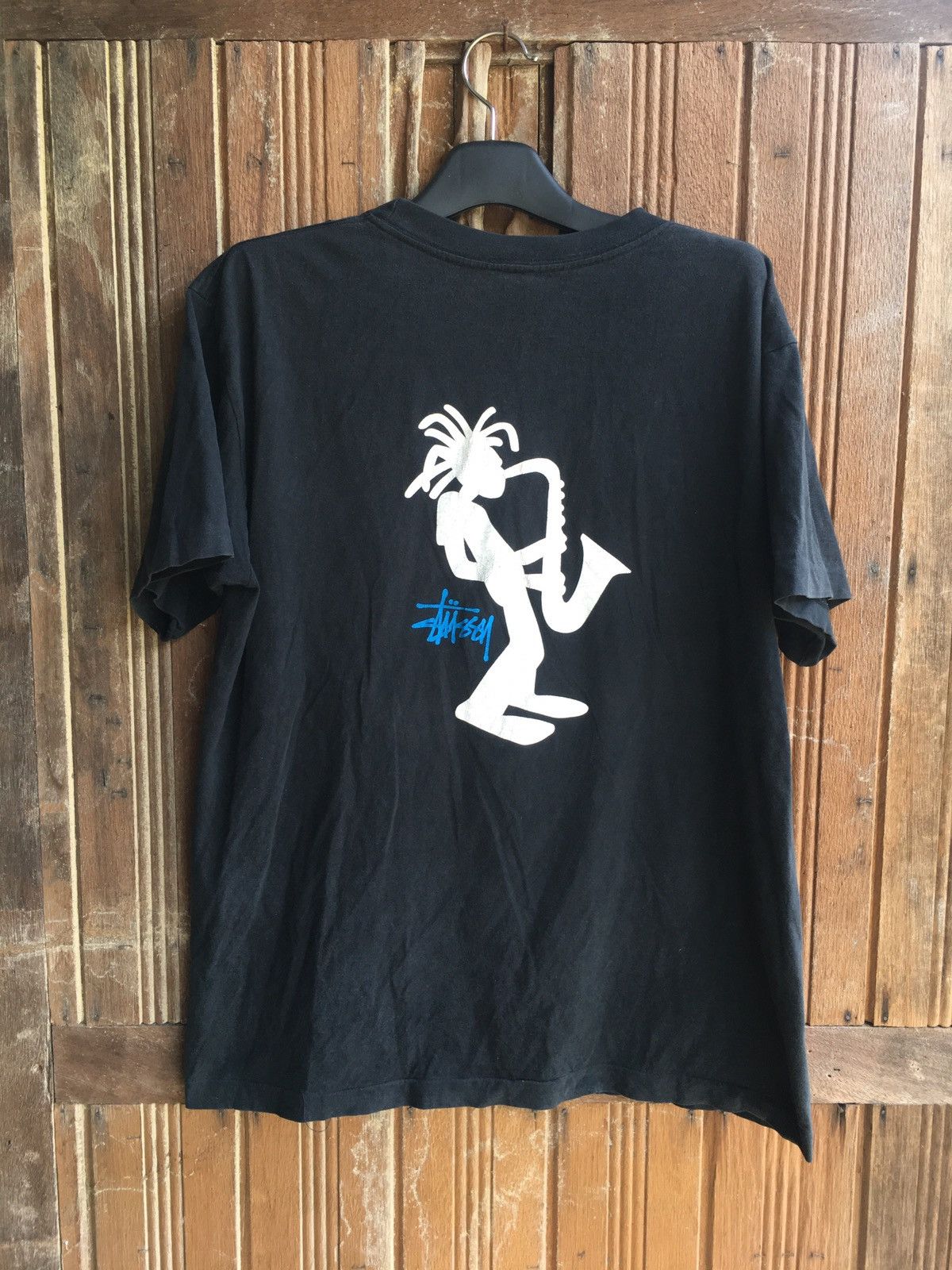 Stussy Rare vintage 90s STUSSY playing music distressed design Size US L / EU 52-54 / 3 - 2 Thumbnail