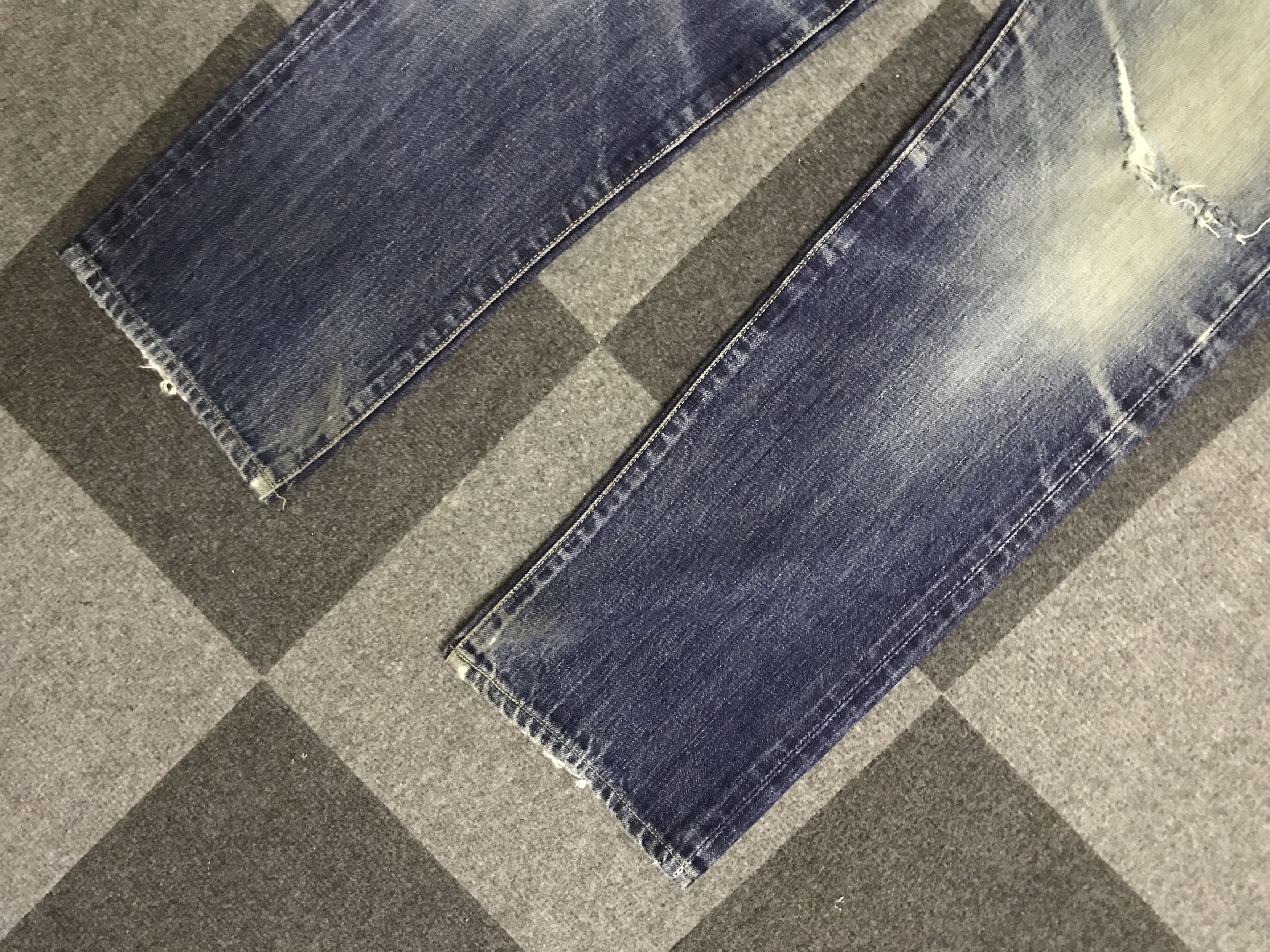 Levi's Vintage Clothing × Vintage VLEV113-RedLine Big E LEVIS 502 Distressed Jeans Size US 31 - 4 Thumbnail