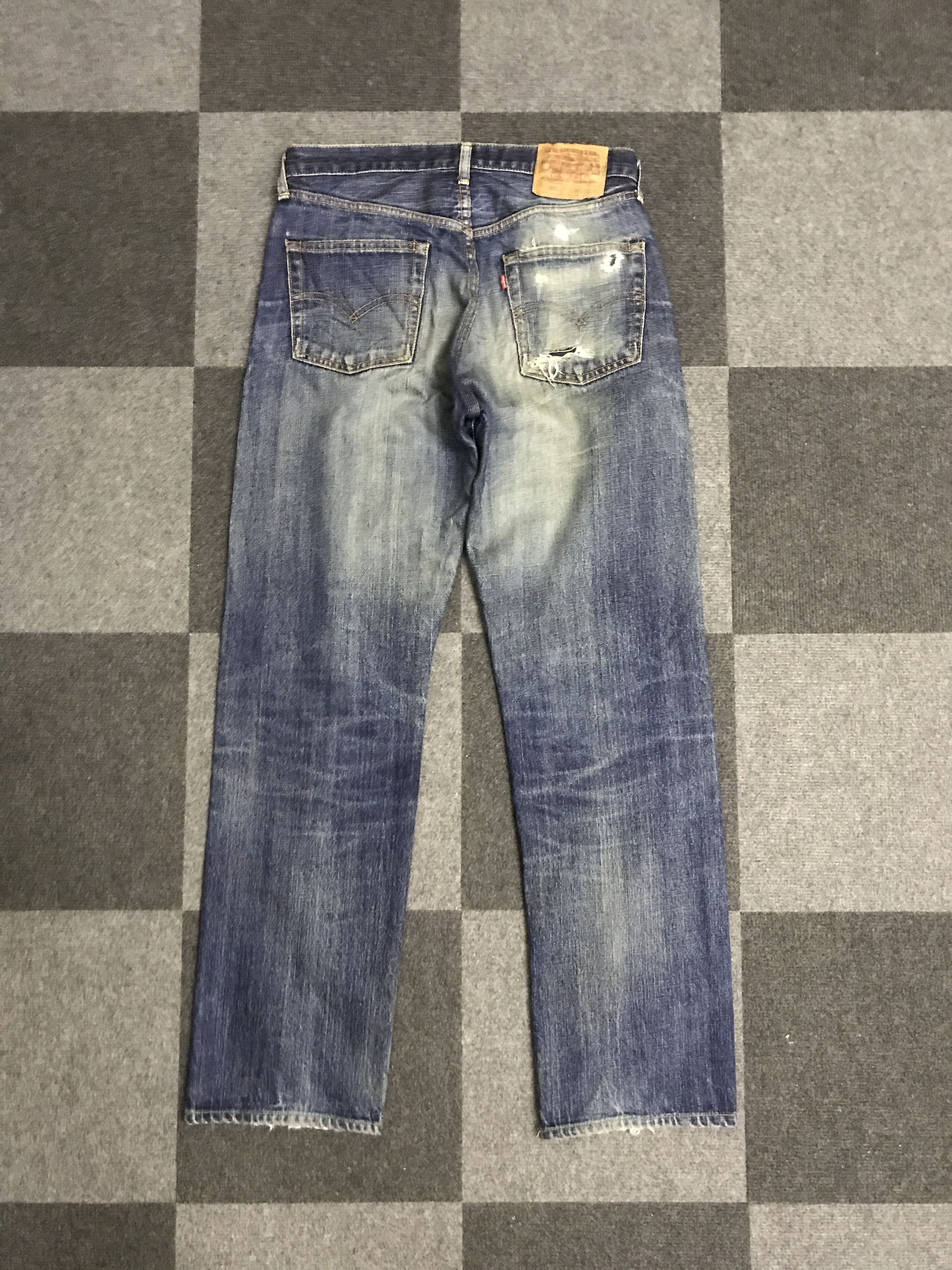 Levi's Vintage Clothing × Vintage VLEV113-RedLine Big E LEVIS 502 Distressed Jeans Size US 31 - 9 Thumbnail