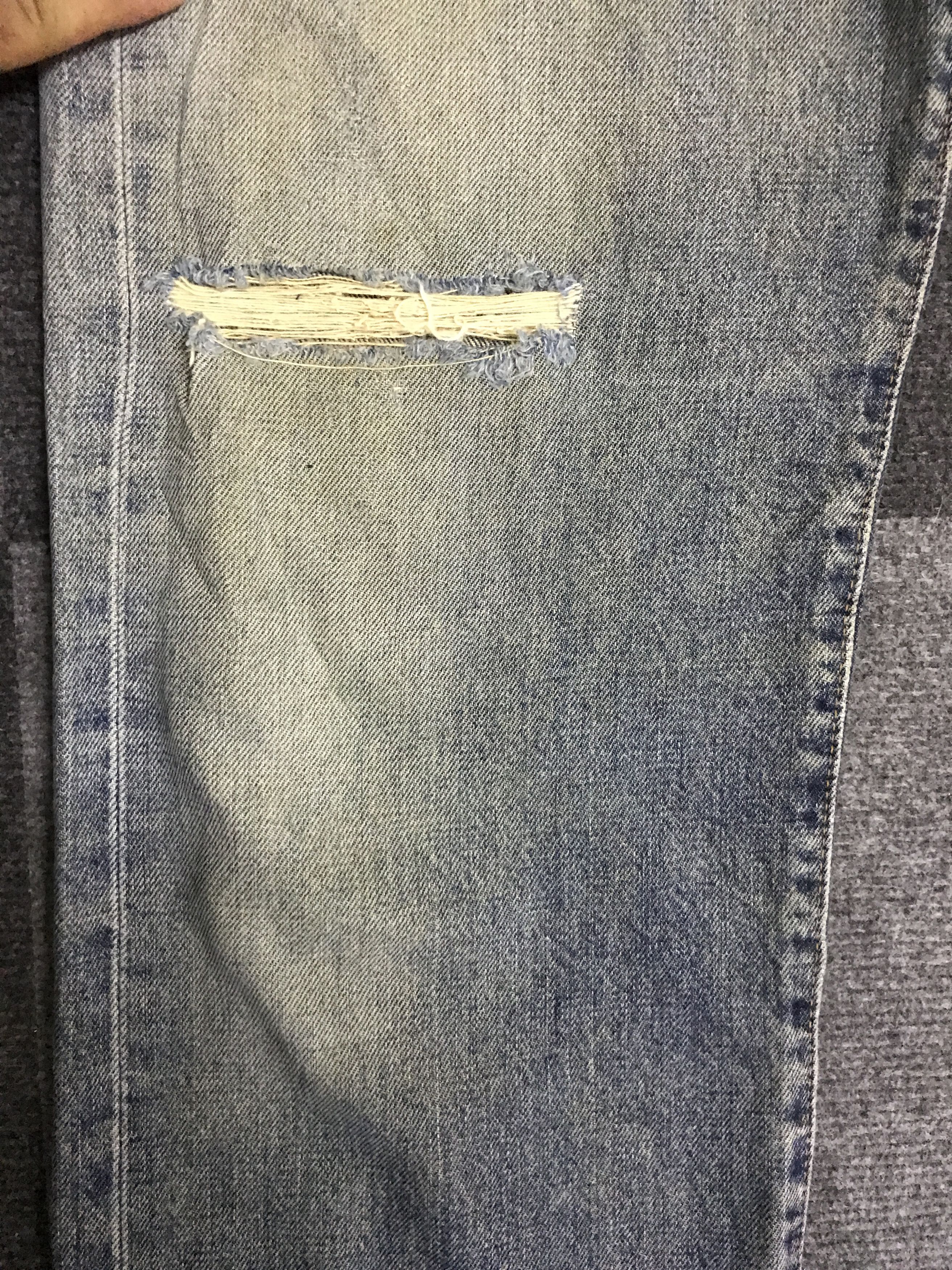 Levi's VLEV114-RedLine Selvedge Big E LEVIS 551ZXX Distressed Jeans Size US 29 - 7 Thumbnail