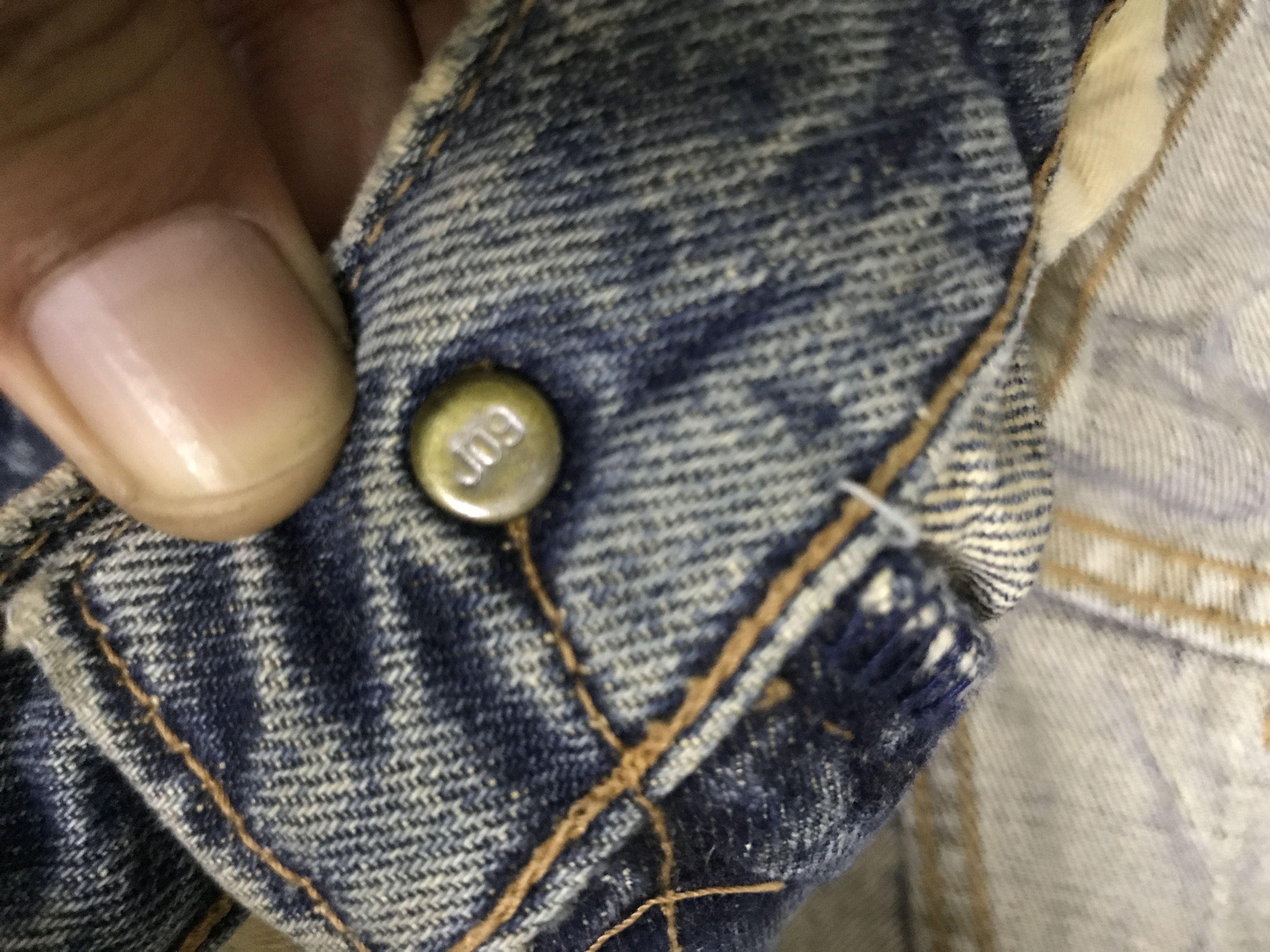 Levi's VLEV114-RedLine Selvedge Big E LEVIS 551ZXX Distressed Jeans Size US 29 - 10 Thumbnail