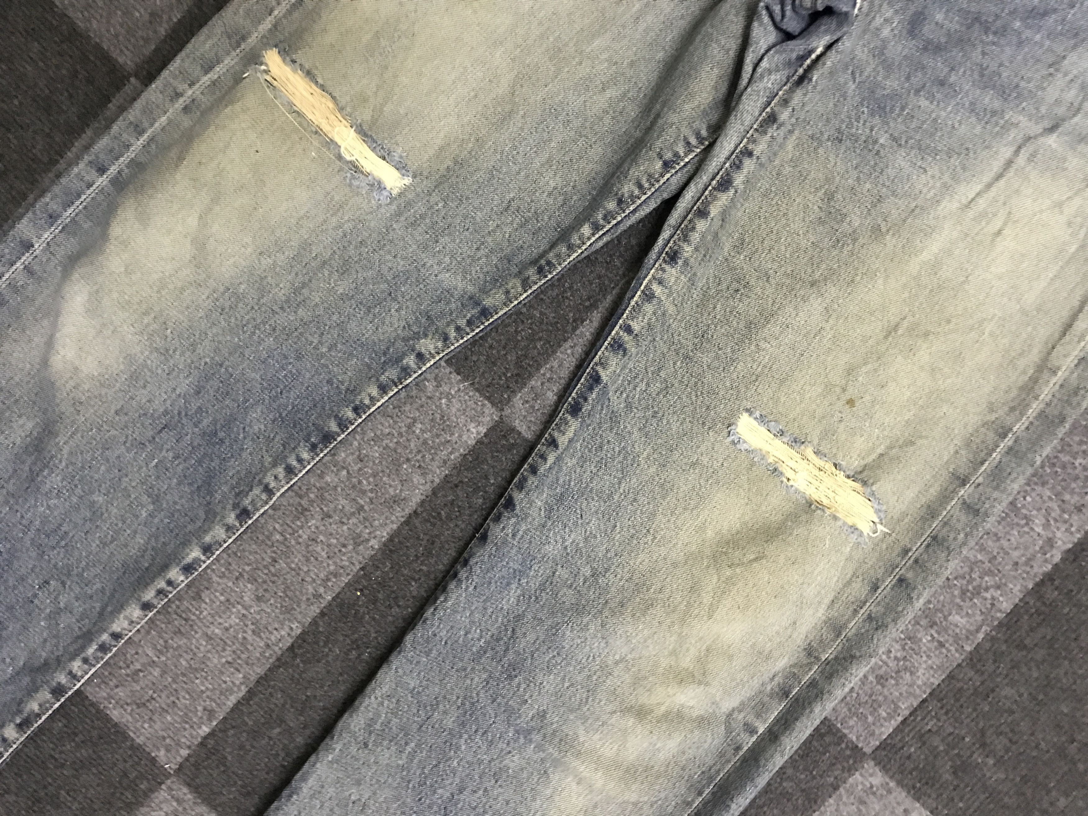 Levi's VLEV114-RedLine Selvedge Big E LEVIS 551ZXX Distressed Jeans Size US 29 - 3 Thumbnail