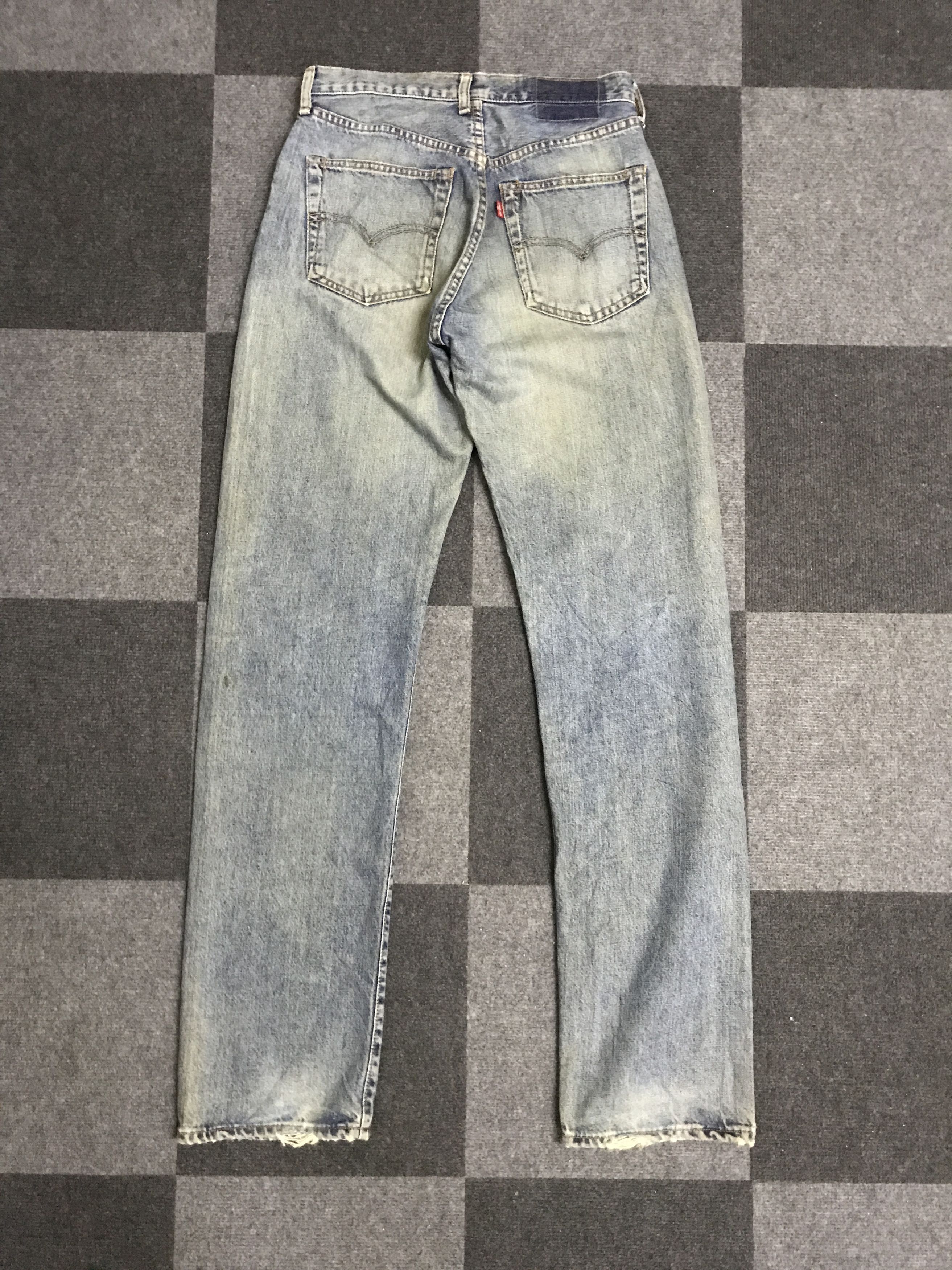 Levi's VLEV114-RedLine Selvedge Big E LEVIS 551ZXX Distressed Jeans Size US 29 - 11 Thumbnail