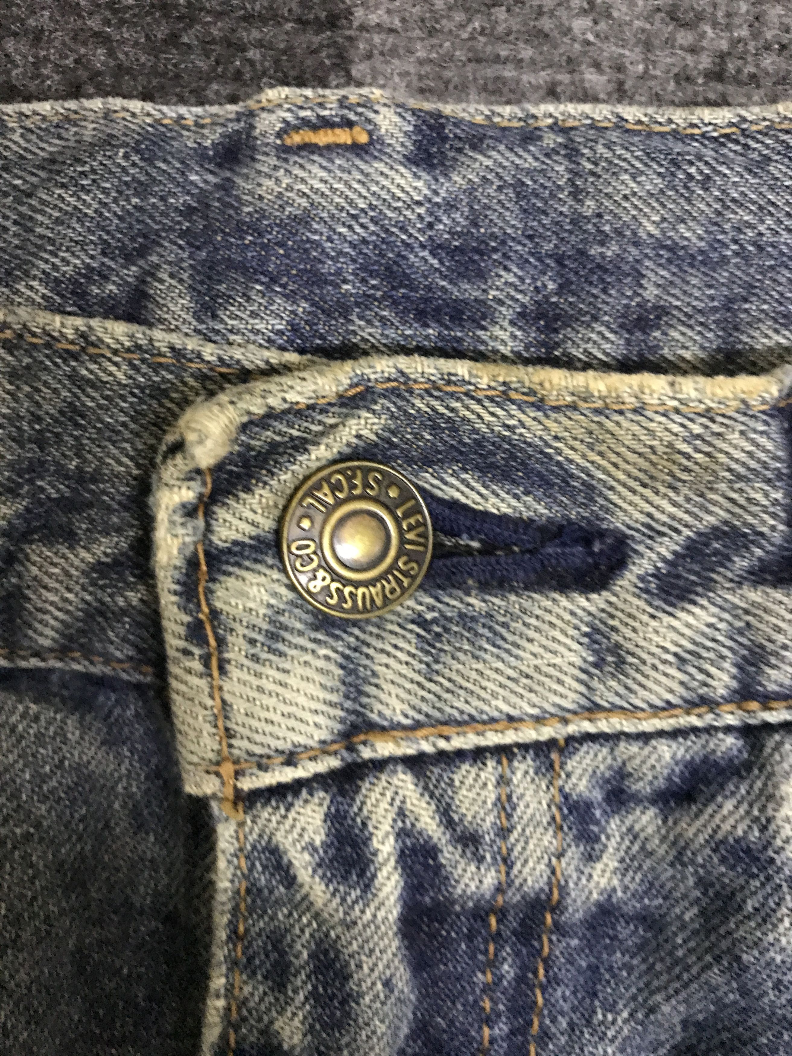 Levi's VLEV114-RedLine Selvedge Big E LEVIS 551ZXX Distressed Jeans Size US 29 - 9 Thumbnail