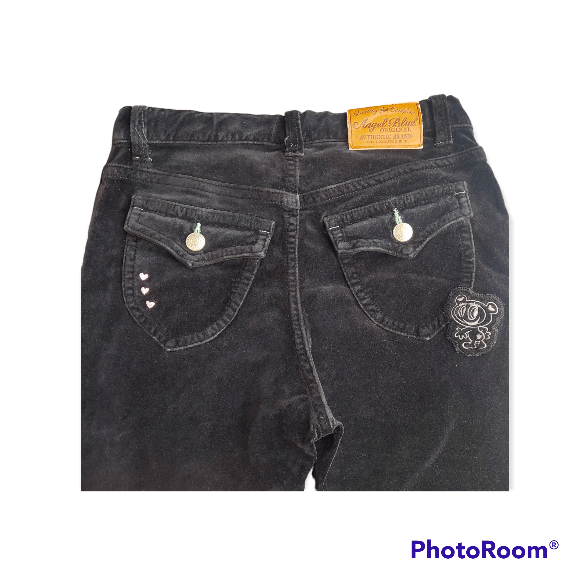 Hysteric Glamour Vintage 90s Angel Blue Velvet Flare Jeans Size 28" / US 6 / IT 42 - 6 Thumbnail