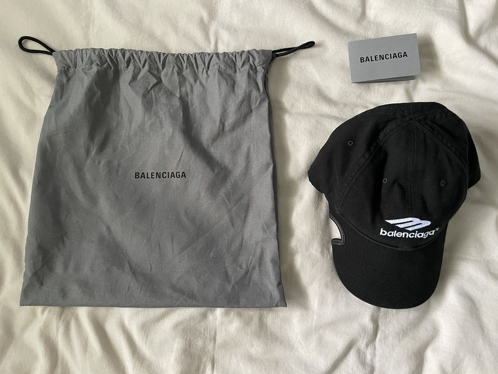 image of Balenciaga Sporty B Cap in Black, Men's