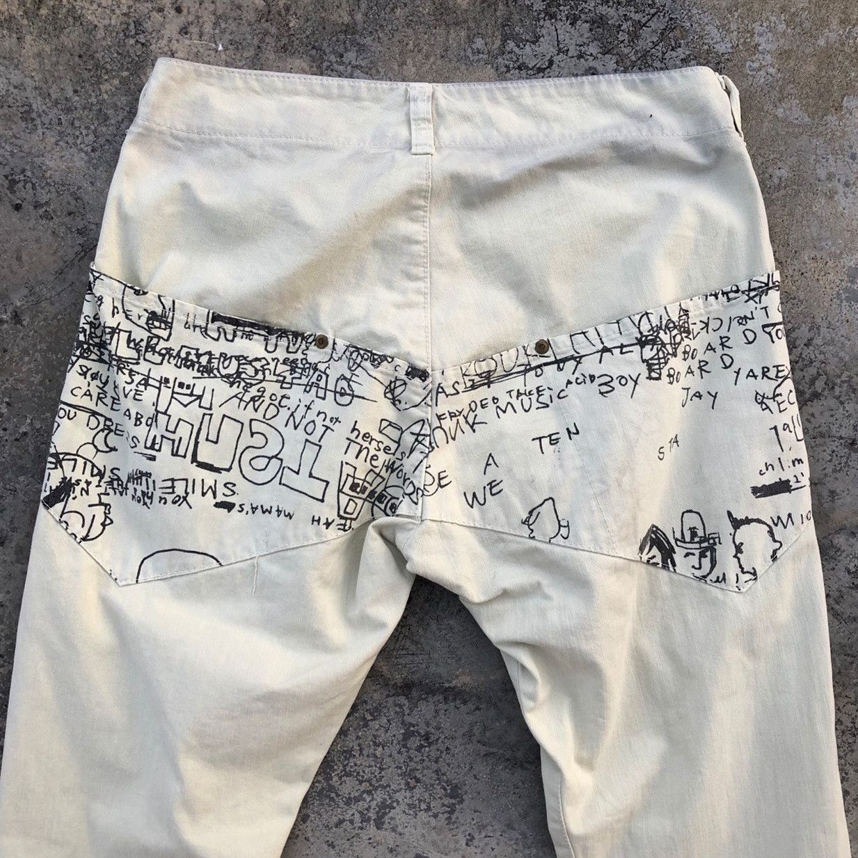 Art Comes First GUELL MUSTARD Graffiti Pants Inspired By Andy Warhol Size US 32 / EU 48 - 5 Thumbnail