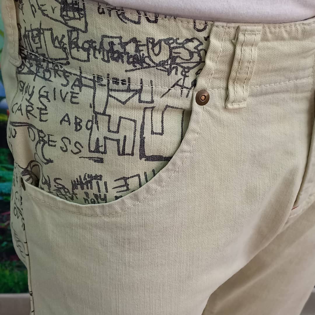 Art Comes First GUELL MUSTARD Graffiti Pants Inspired By Andy Warhol Size US 32 / EU 48 - 17 Thumbnail