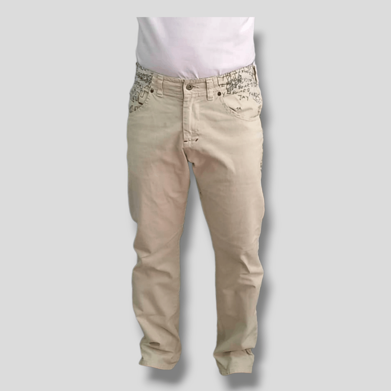 Art Comes First GUELL MUSTARD Graffiti Pants Inspired By Andy Warhol Size US 32 / EU 48 - 14 Thumbnail