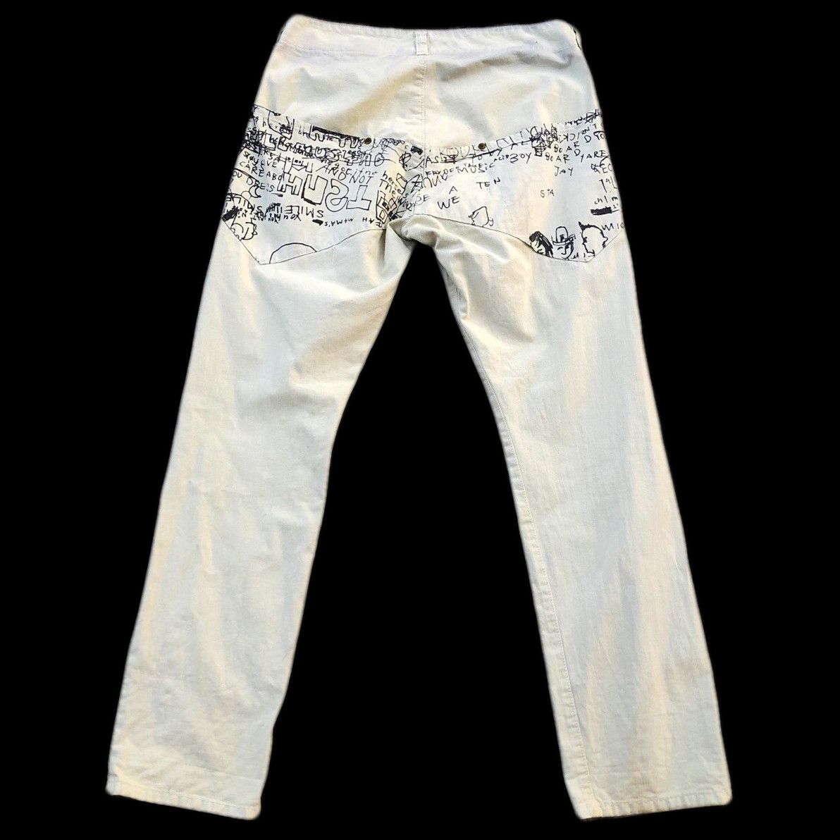 Art Comes First GUELL MUSTARD Graffiti Pants Inspired By Andy Warhol Size US 32 / EU 48 - 1 Thumbnail
