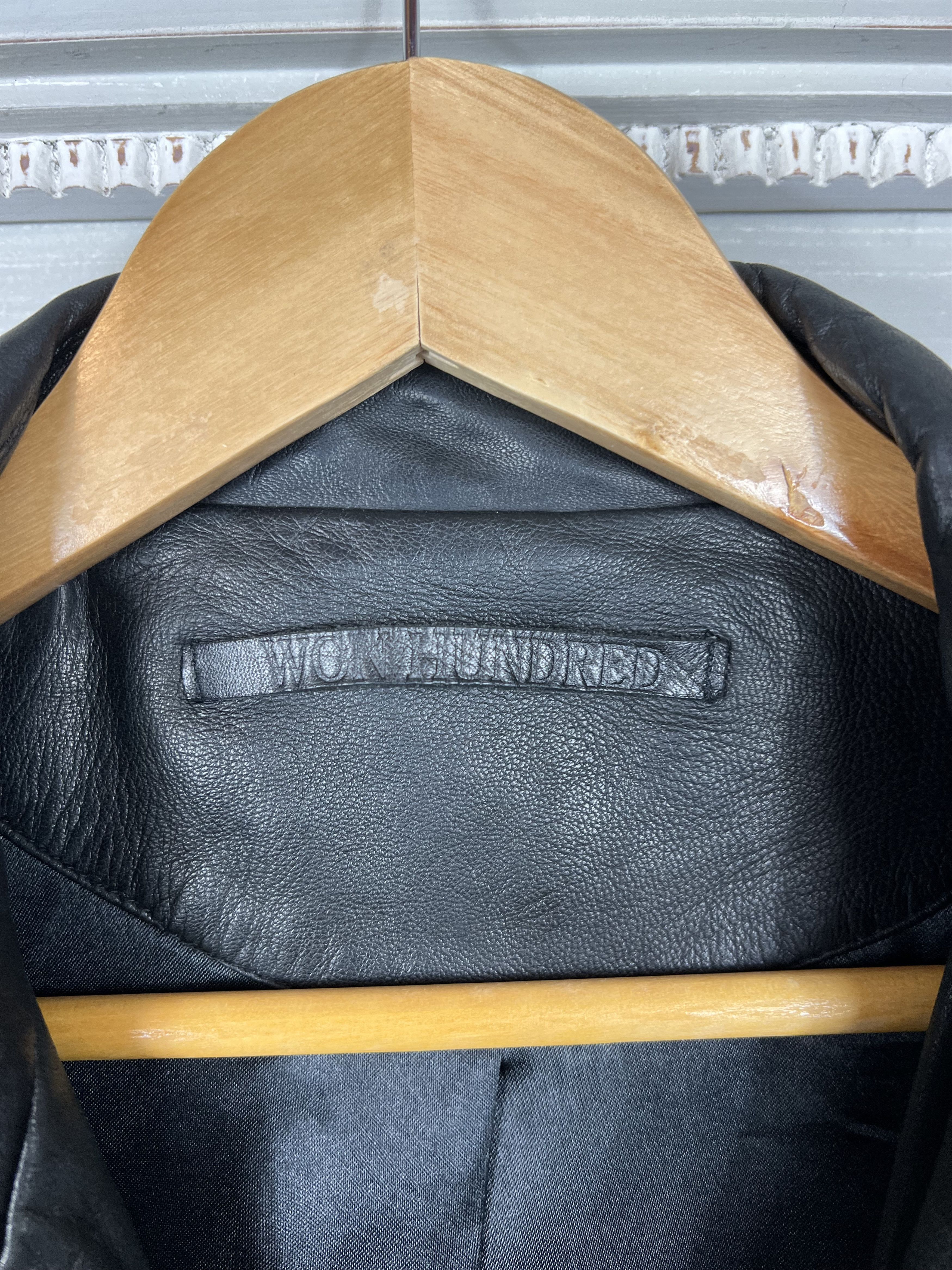 Won Hundred WON HUNDRED moto BIKER LEATHER JACKET Size US M / EU 48-50 / 2 - 2 Thumbnail