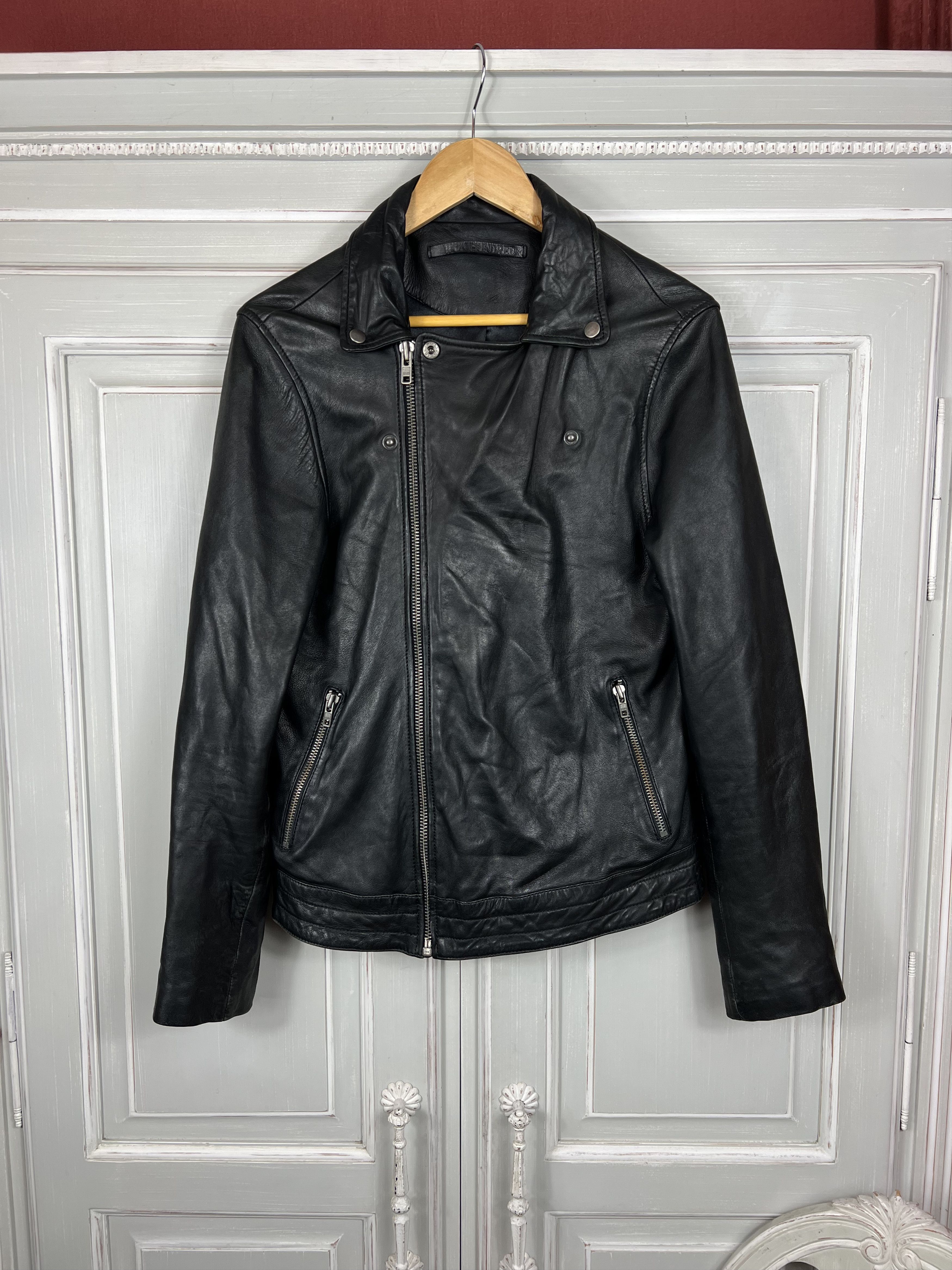 Won Hundred WON HUNDRED moto BIKER LEATHER JACKET Size US M / EU 48-50 / 2 - 3 Thumbnail
