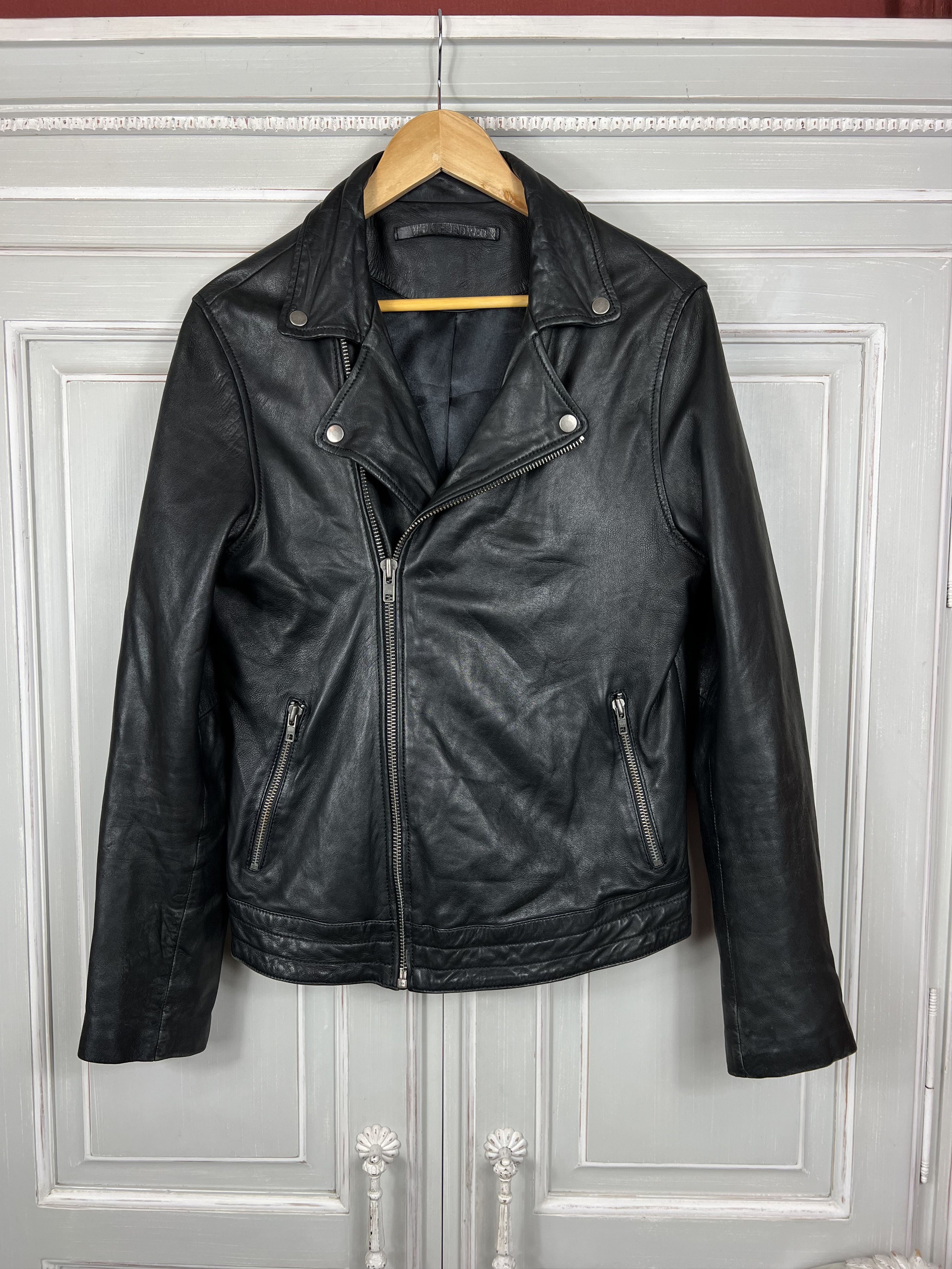 Won Hundred WON HUNDRED moto BIKER LEATHER JACKET Size US M / EU 48-50 / 2 - 1 Thumbnail