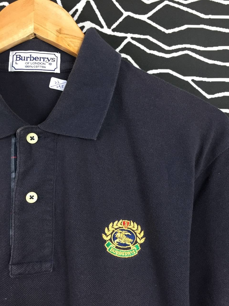 Burberry Vtg Burberrys of London Made In England Polo Tee Size US L / EU 52-54 / 3 - 3 Thumbnail