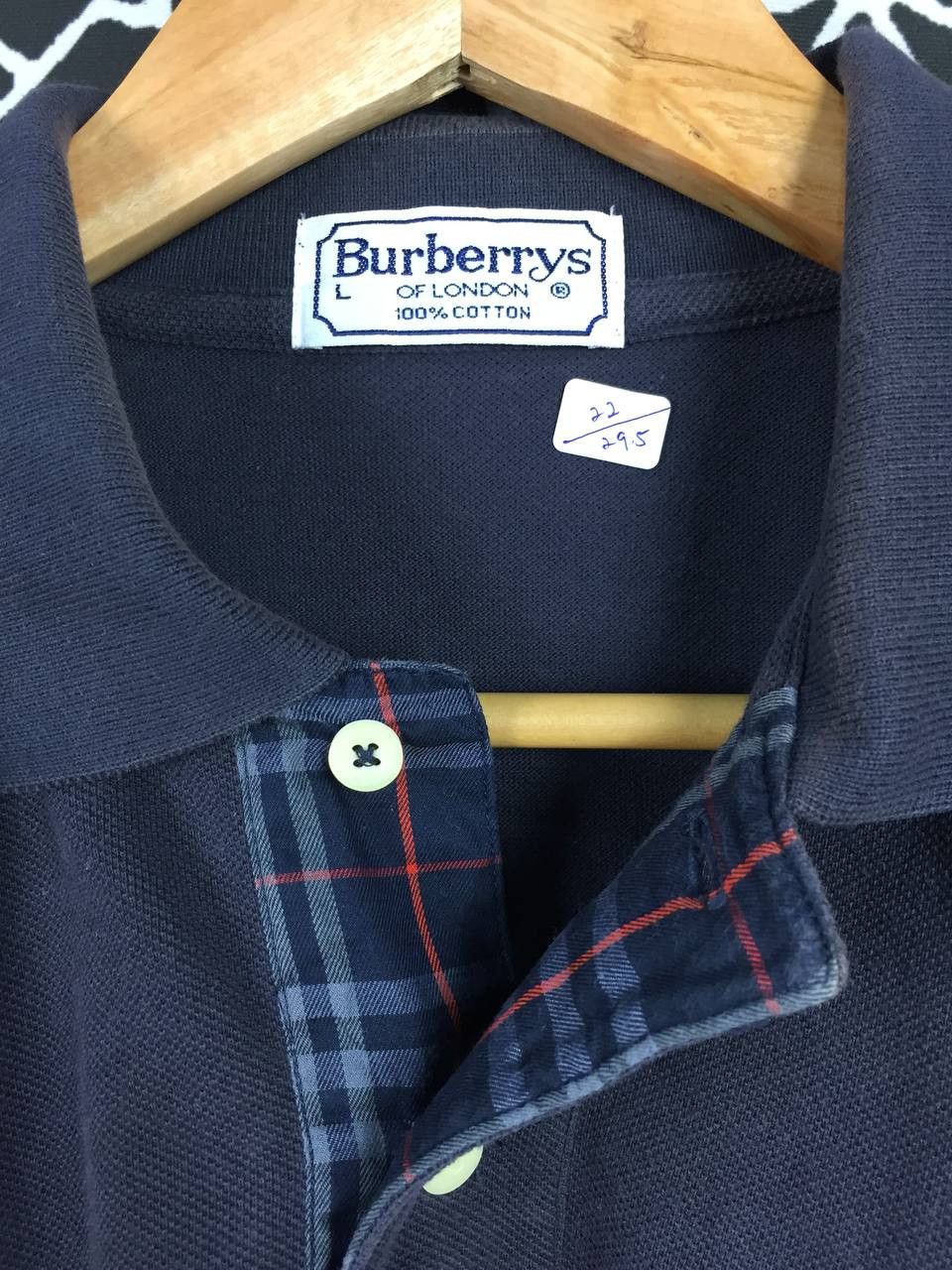 Burberry Vtg Burberrys of London Made In England Polo Tee Size US L / EU 52-54 / 3 - 4 Thumbnail