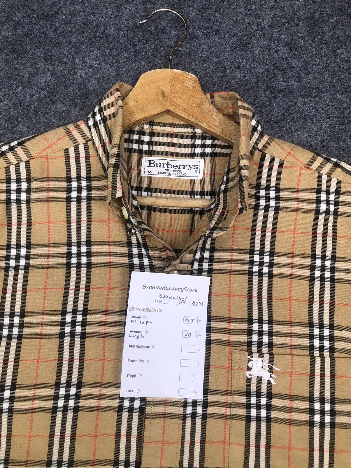 Burberry Rare🔥Vintage Burberrys Nova Check Button Up Shirt Size US M / EU 48-50 / 2 - 6 Thumbnail