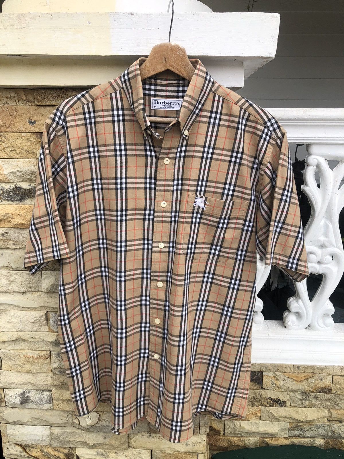 Burberry Rare🔥Vintage Burberrys Nova Check Button Up Shirt Size US M / EU 48-50 / 2 - 1 Thumbnail