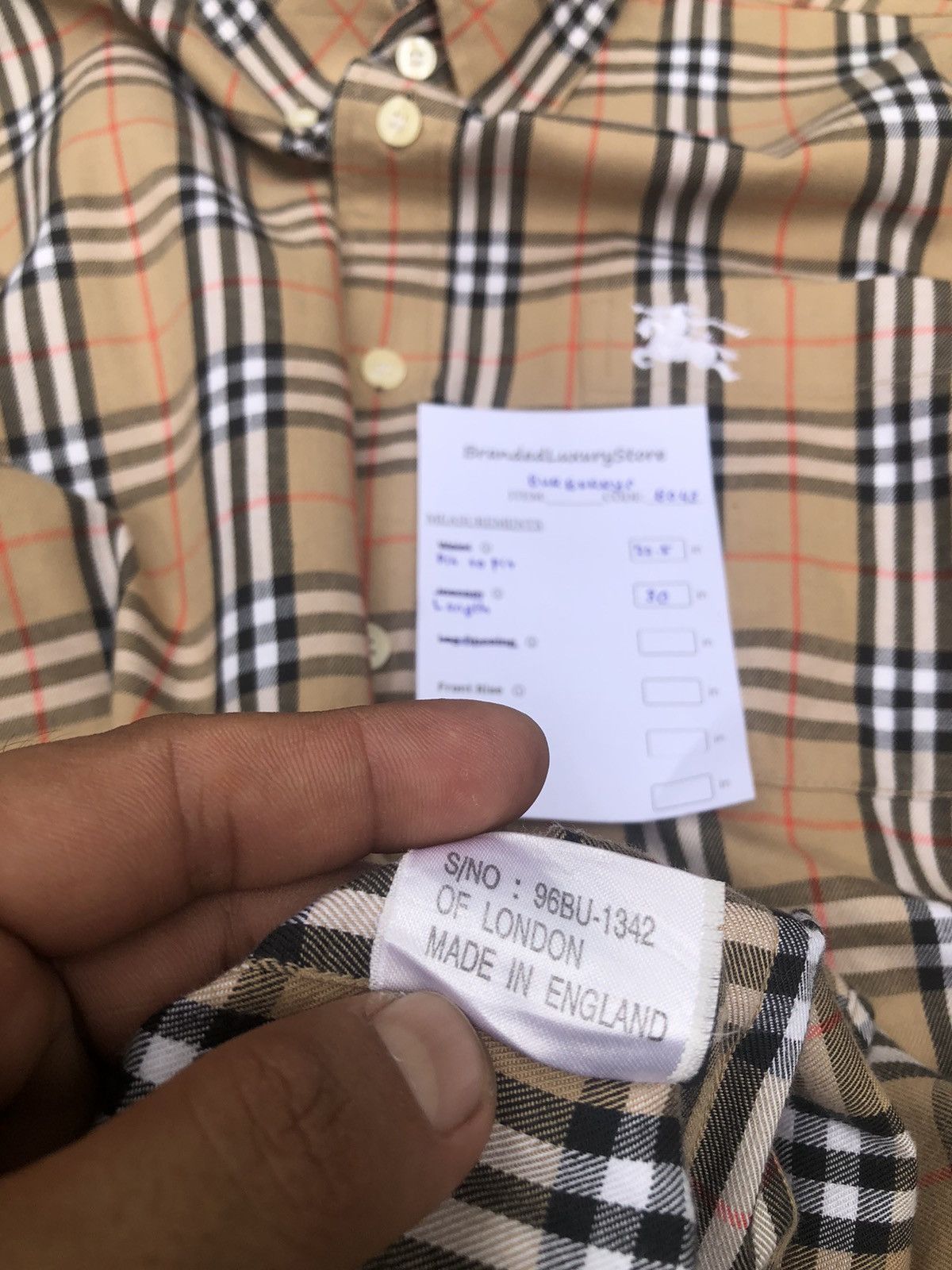 Burberry Rare🔥Vintage Burberrys Nova Check Button Up Shirt Size US M / EU 48-50 / 2 - 13 Thumbnail
