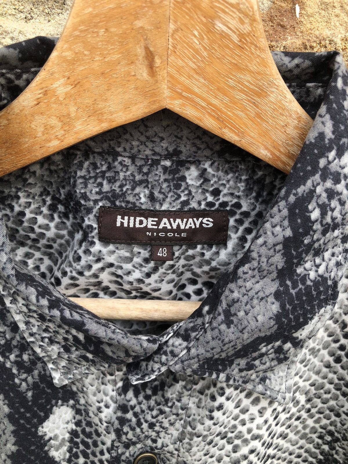 Japanese Brand Rare🔥Hideaways Nicole Snake Skin Design Shirt Button up Size US M / EU 48-50 / 2 - 6 Thumbnail
