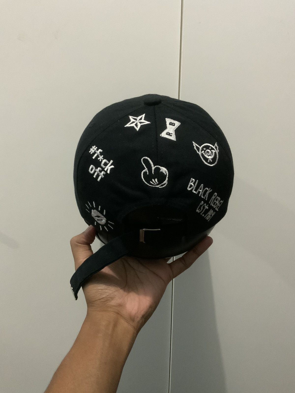 Japanese Brand Black Rebel Fuck off Archive Hat Size ONE SIZE - 8 Thumbnail