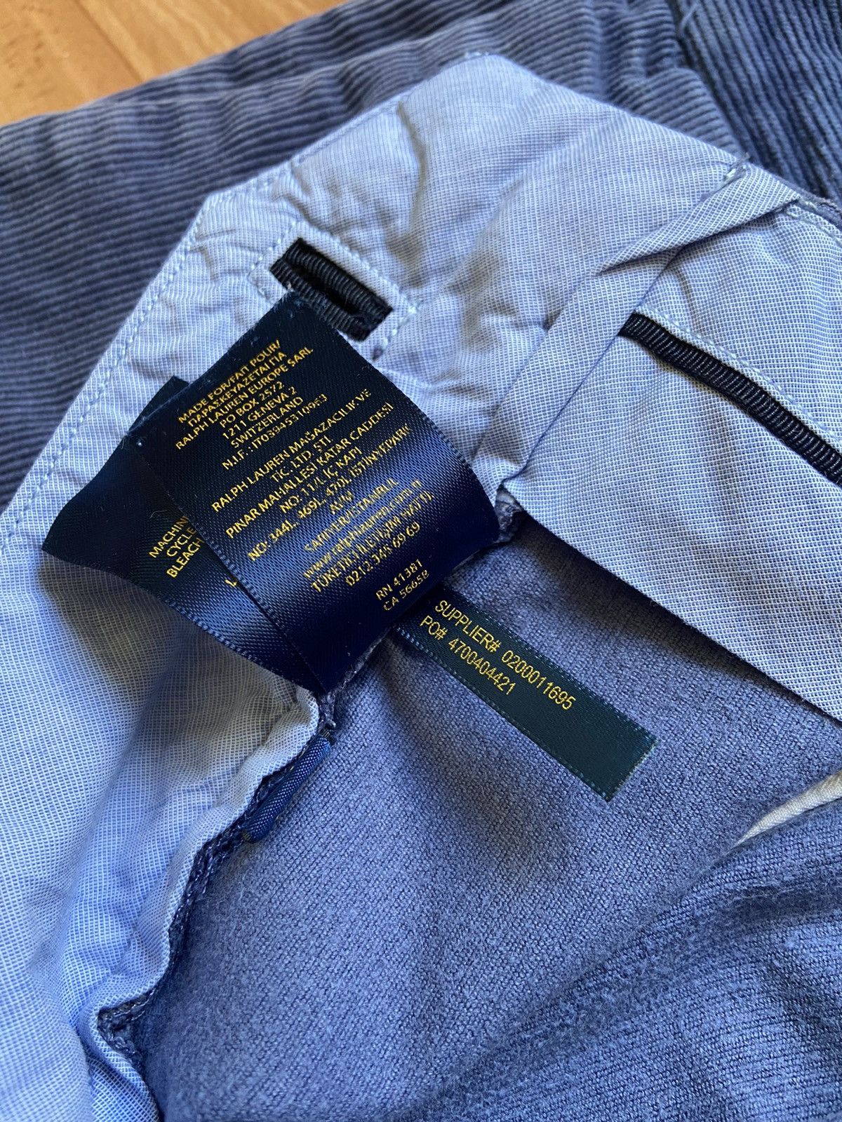 Polo Ralph Lauren Polo Ralph Lauren Velvet Pants Designer Blue Collection Size US 32 / EU 48 - 13 Thumbnail