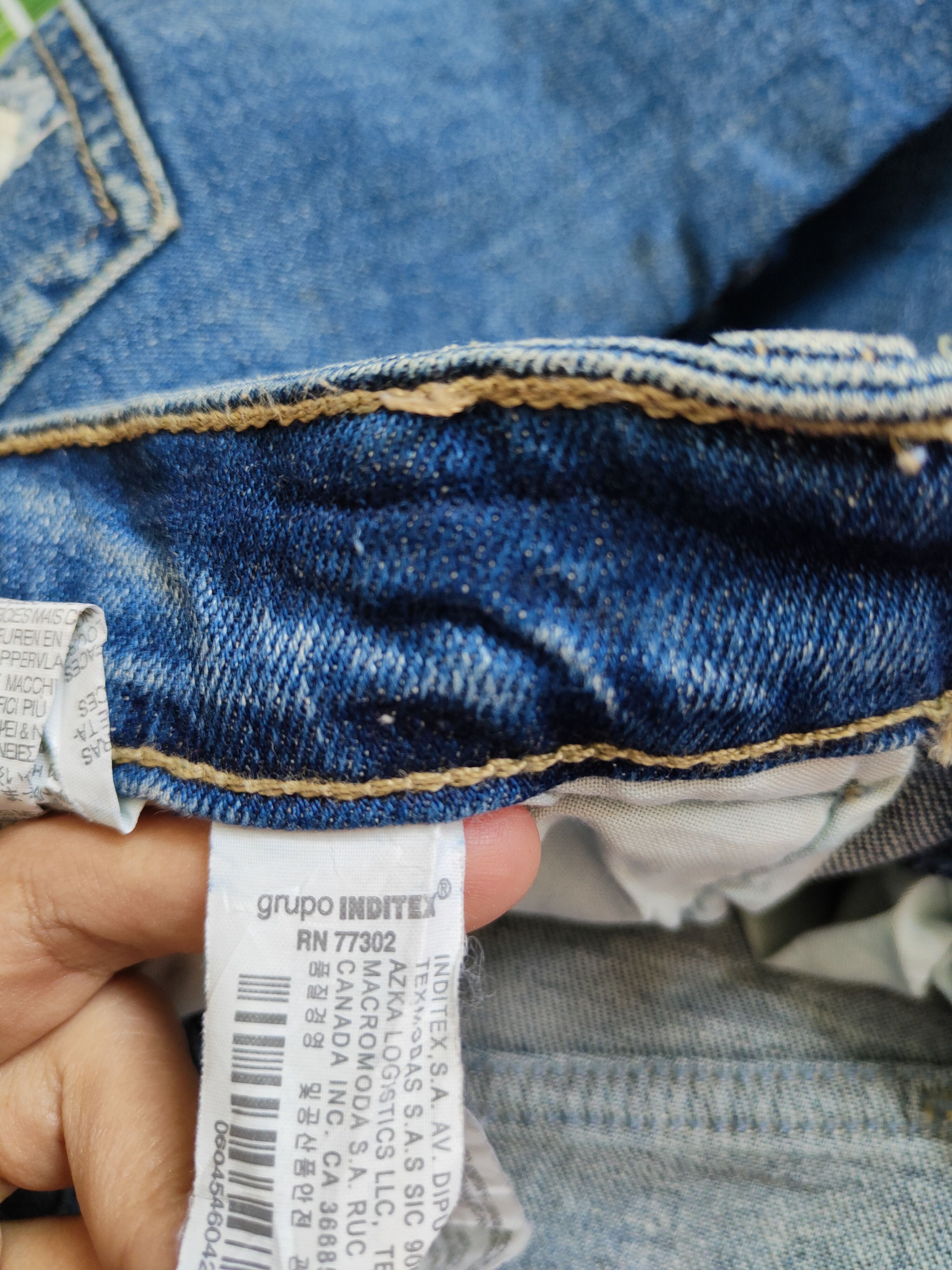 Japanese Brand Inditex ® Blue Ripped Distressed Denim Pants #S514 Size US 27 - 14 Thumbnail