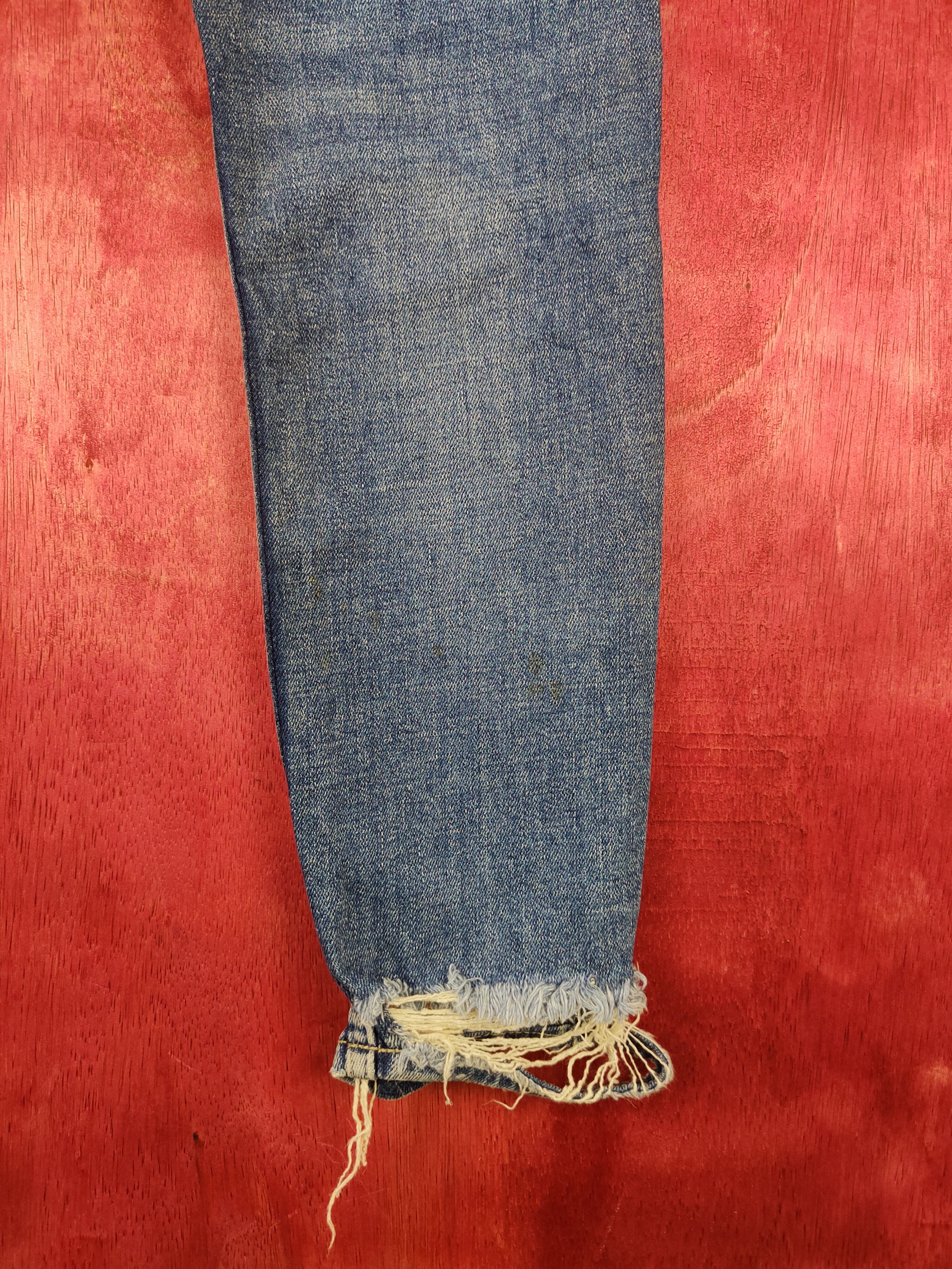 Japanese Brand Inditex ® Blue Ripped Distressed Denim Pants #S514 Size US 27 - 11 Thumbnail