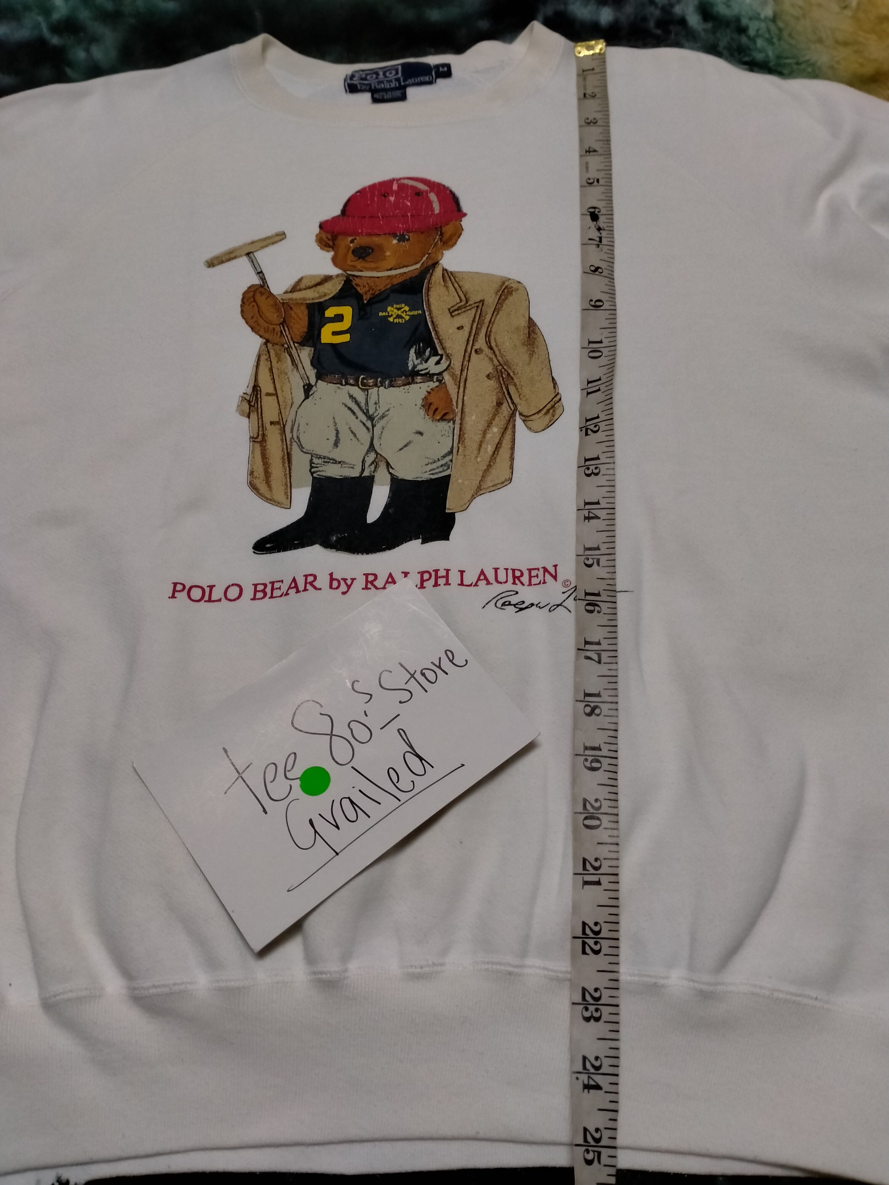 Polo Ralph Lauren Vintage Distressed Polo Bear Sweatshirt by Raplh Lauren Size US M / EU 48-50 / 2 - 7 Thumbnail