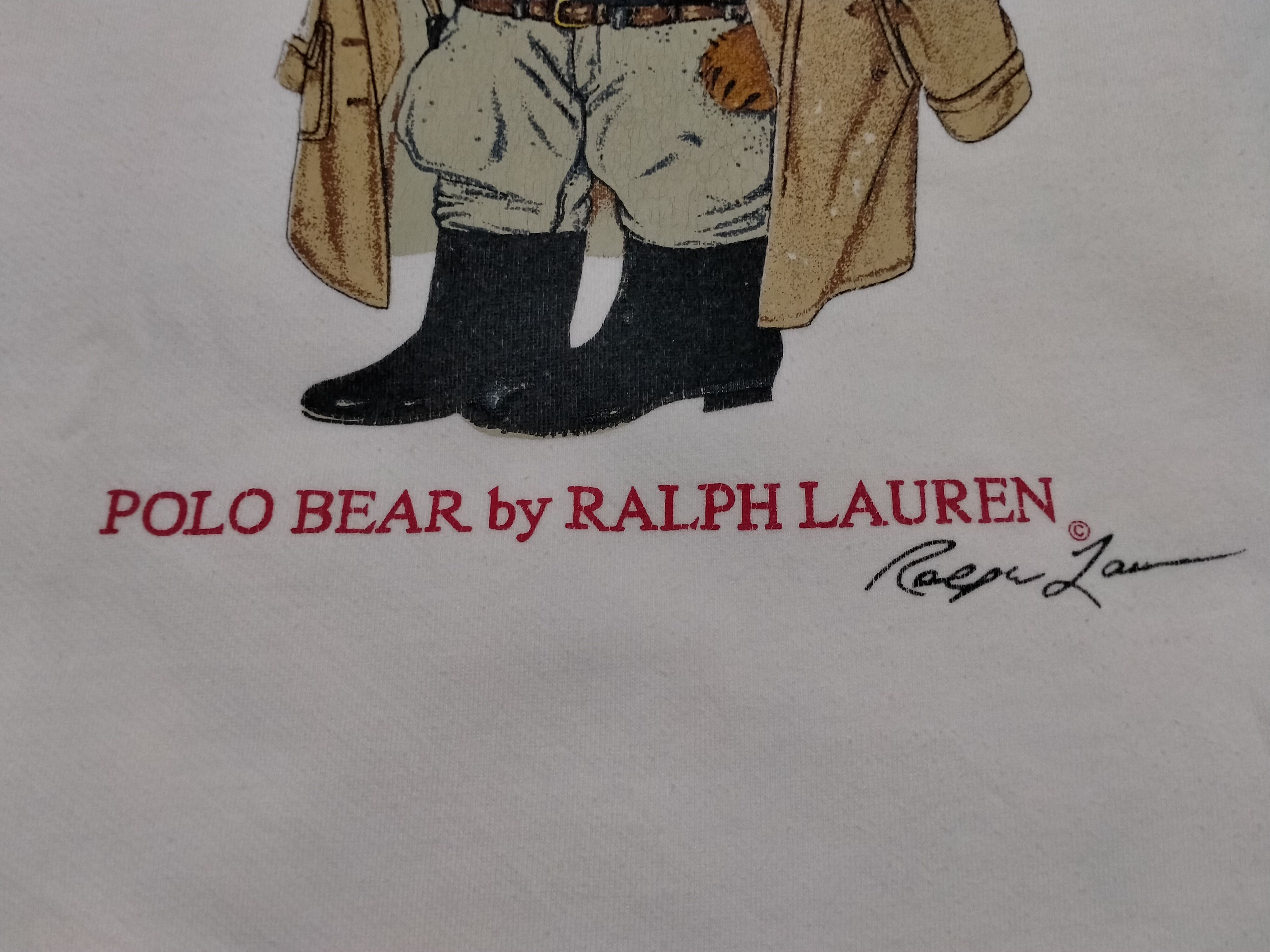 Polo Ralph Lauren Vintage Distressed Polo Bear Sweatshirt by Raplh Lauren Size US M / EU 48-50 / 2 - 4 Thumbnail