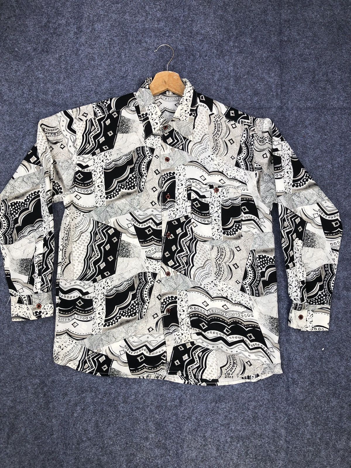 Japanese Brand Last Drop🔥Rare🔥Vintage Japanese Silk Shirt Button up Size US L / EU 52-54 / 3 - 8 Thumbnail