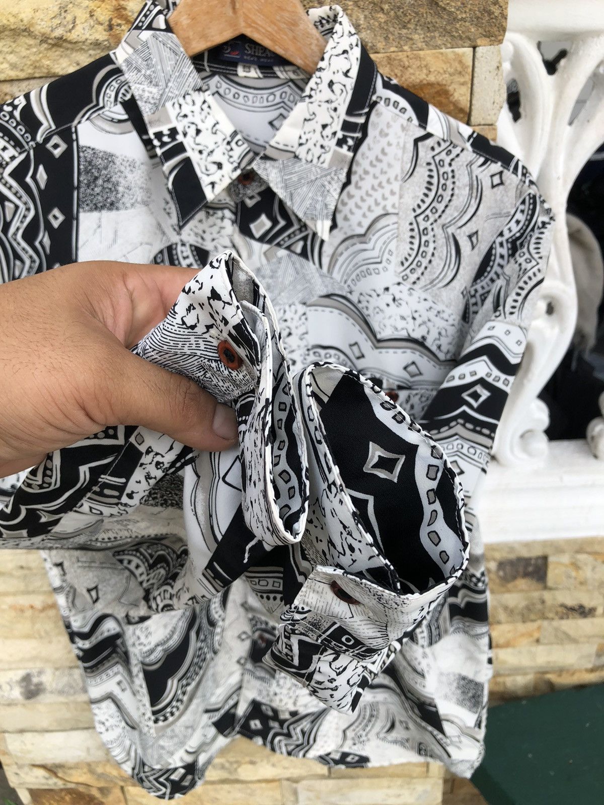 Japanese Brand Last Drop🔥Rare🔥Vintage Japanese Silk Shirt Button up Size US L / EU 52-54 / 3 - 4 Thumbnail