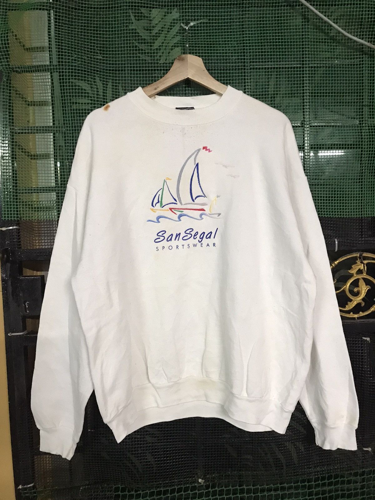 Vintage San Segal Sweatshirt Crewneck Pullover Size US L / EU 52-54 / 3 - 1 Thumbnail