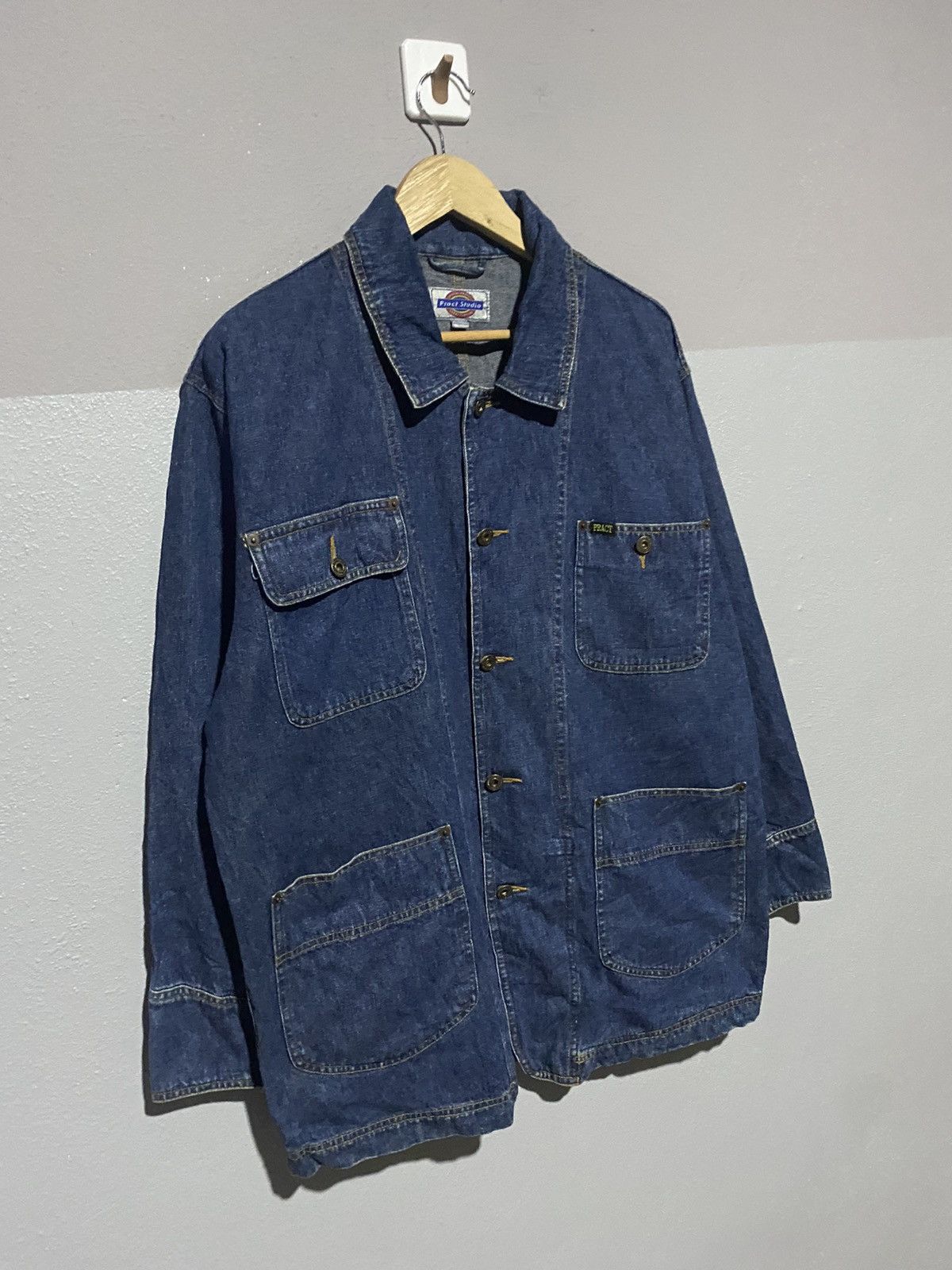 Japanese Brand × Vintage 🔥SALE🔥PRACT STUDIO WORKWEAR JACKET DENIM Size US M / EU 48-50 / 2 - 5 Thumbnail