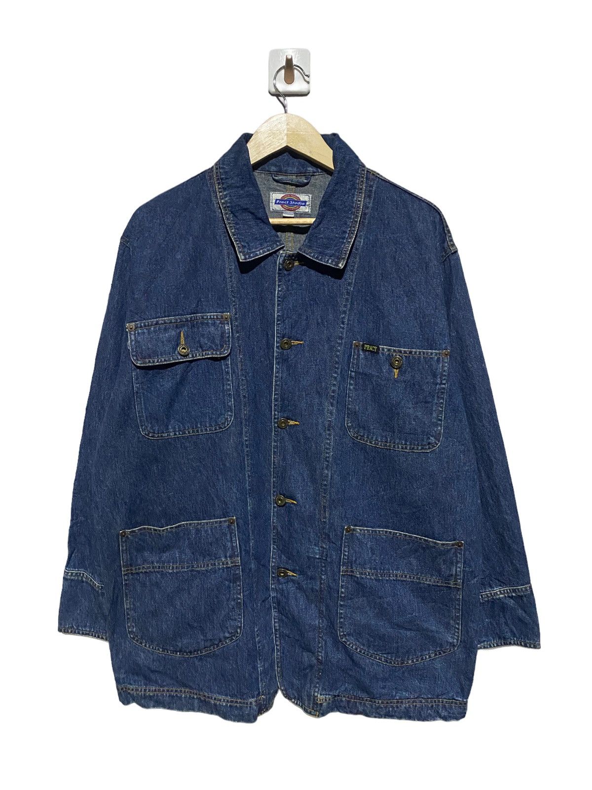 Japanese Brand × Vintage 🔥SALE🔥PRACT STUDIO WORKWEAR JACKET DENIM Size US M / EU 48-50 / 2 - 1 Thumbnail